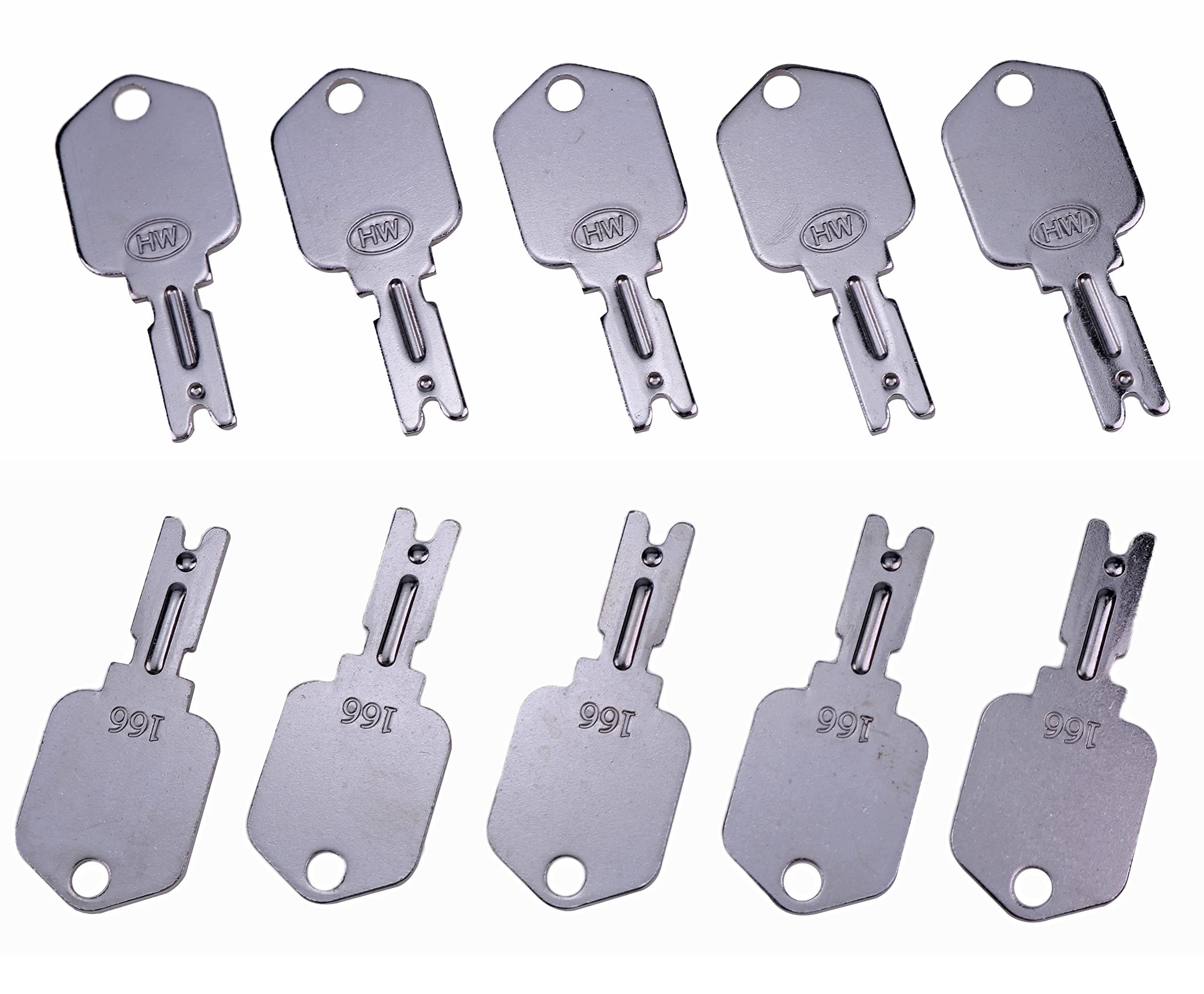 Forklift Key (10 Pack) 166 for Clark Yale Hyster & More