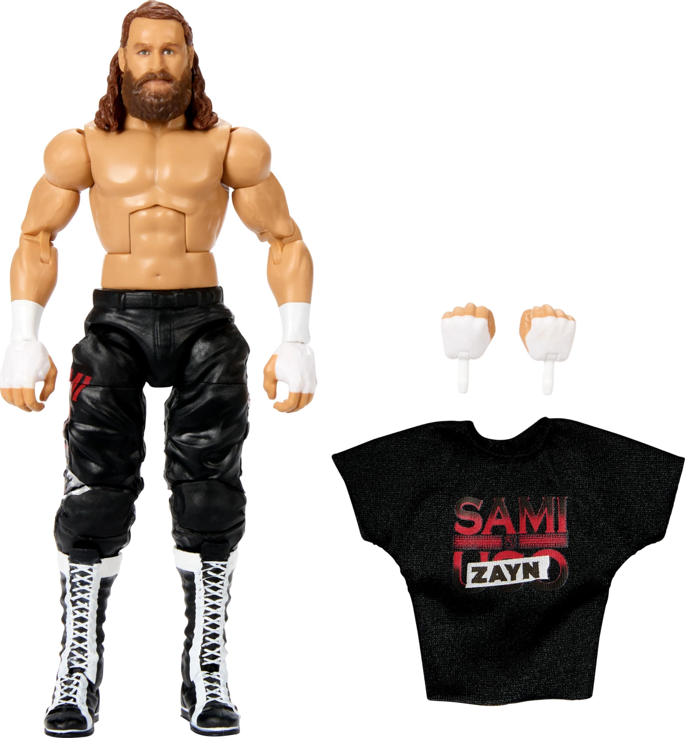 WWE Elite Action Figure & Accessories, Series #106 Sami Zayn 6-inch Collectible with 25 Articulation Points & Swappable Hands