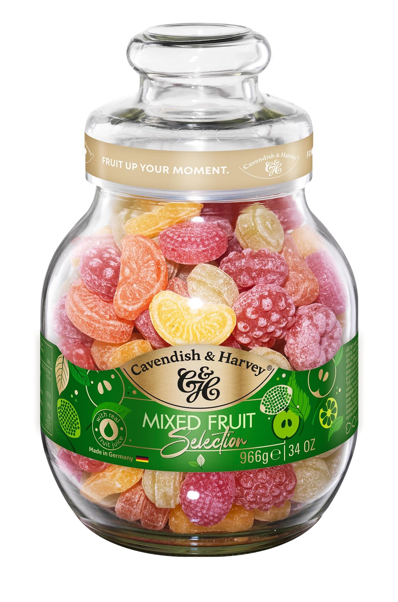 Mixed Fruit Hard Candy Drops | 34 Ounce Jar