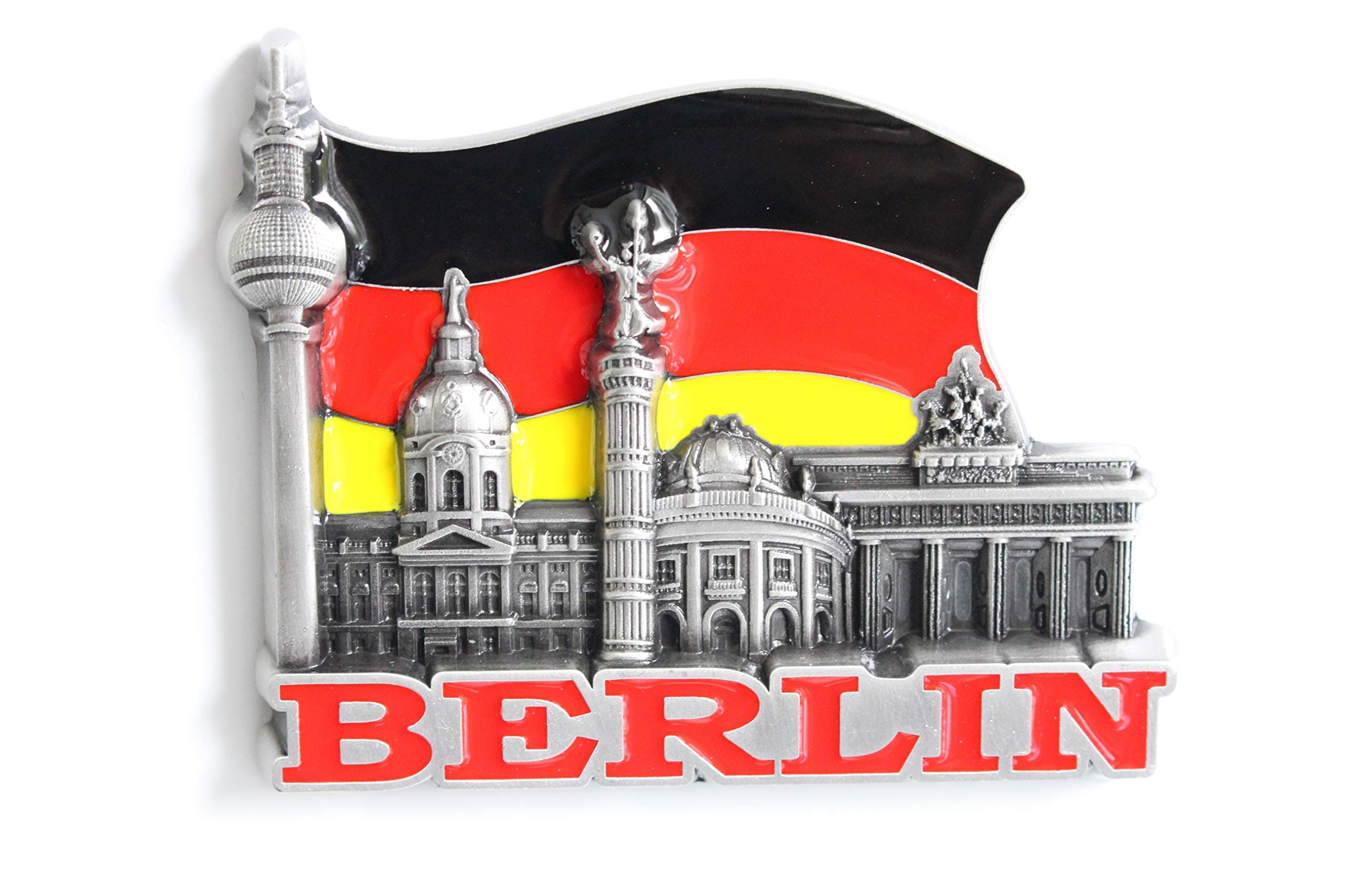 Berlin - 3D Metal Fridge Magnet for Kitchen Refrigerator - Unique Stylish Holiday Souvenir Gift