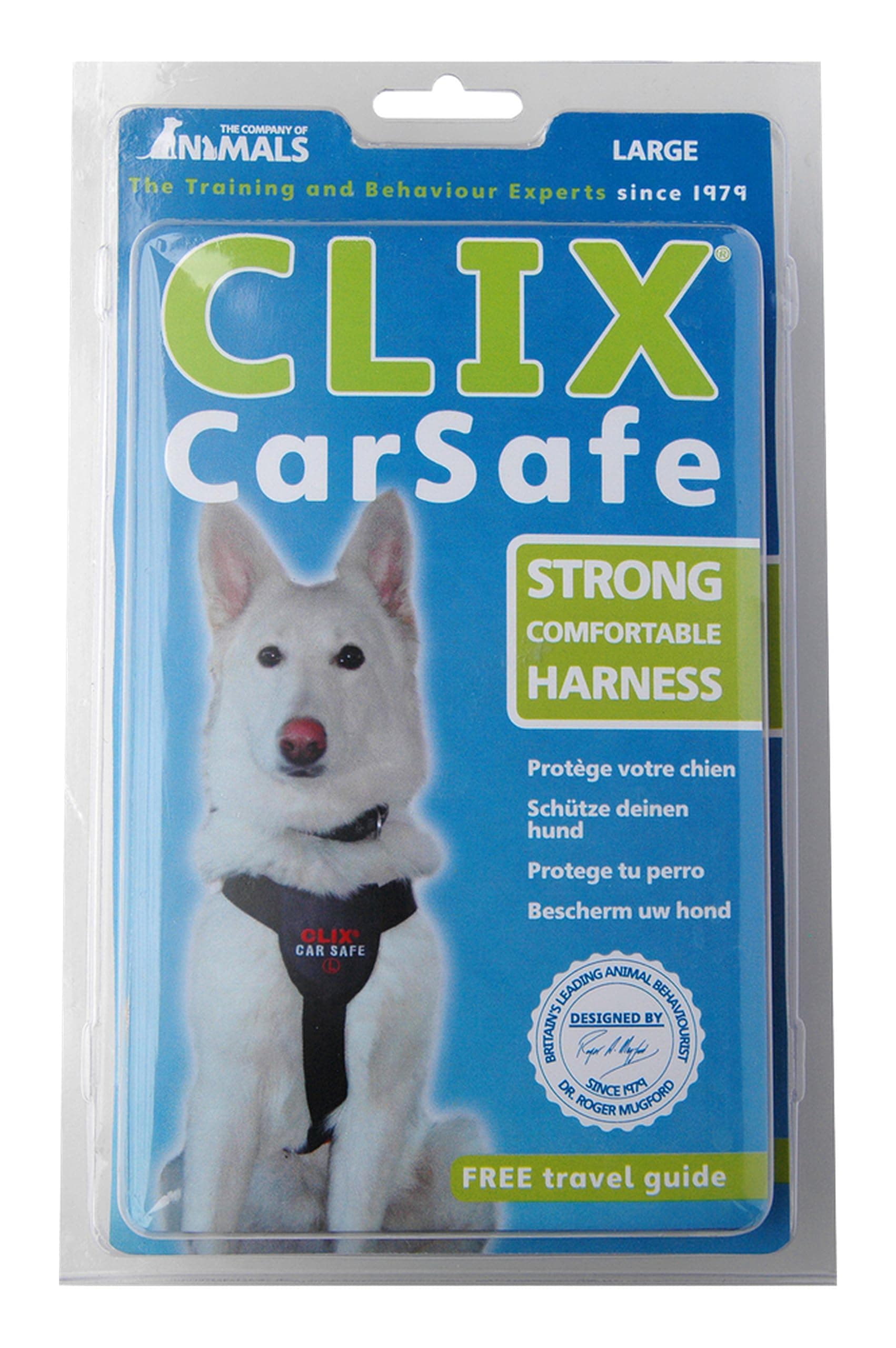 The Company of Animals Clix Carsafe In-Car Safety Harness For Dogs, Black, Large