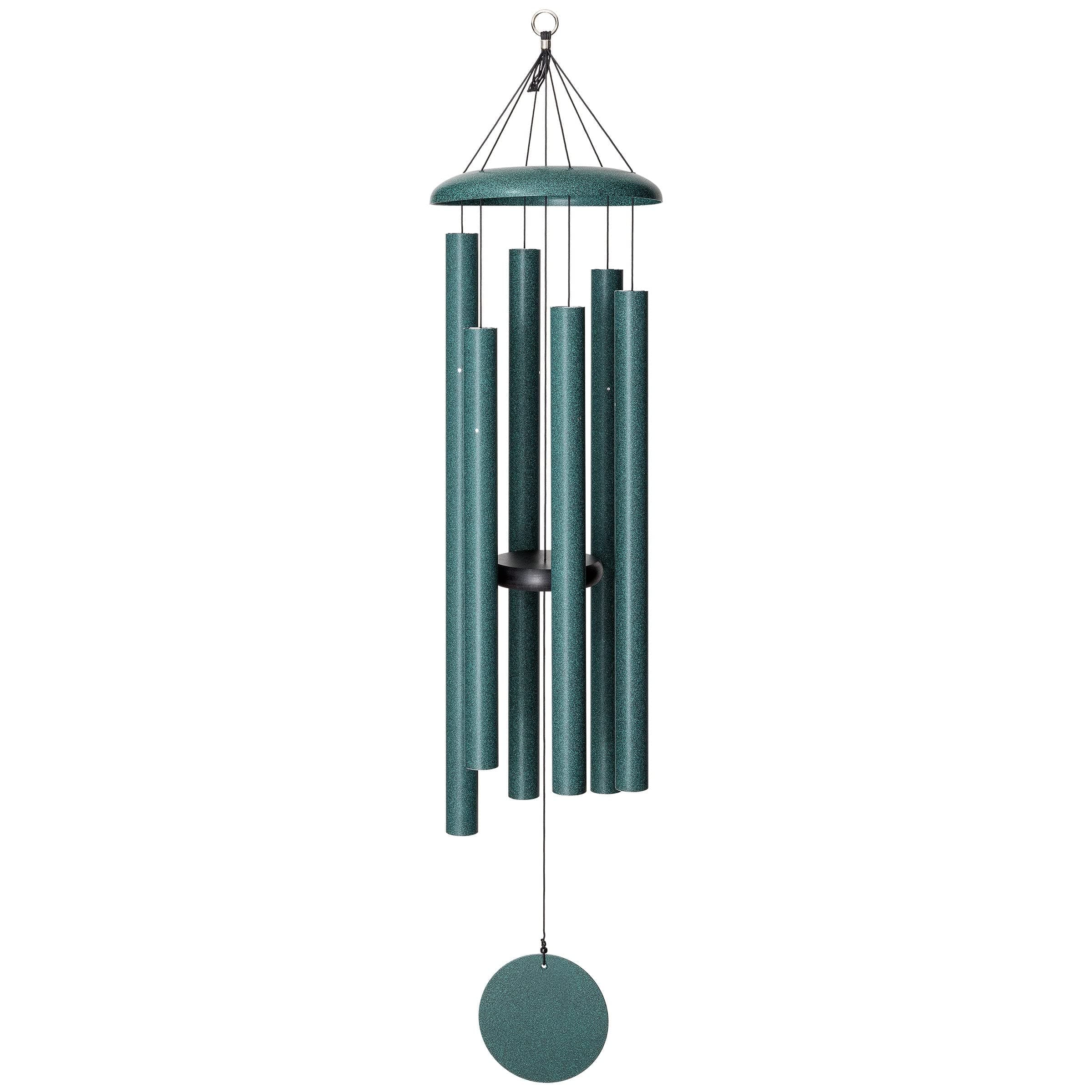 Corinthian Bellsby Wind River – 50 inch Green Wind Chime for Patio, Backyard, Garden, and Outdoor Decor (Aluminum Chime) Made in The USA