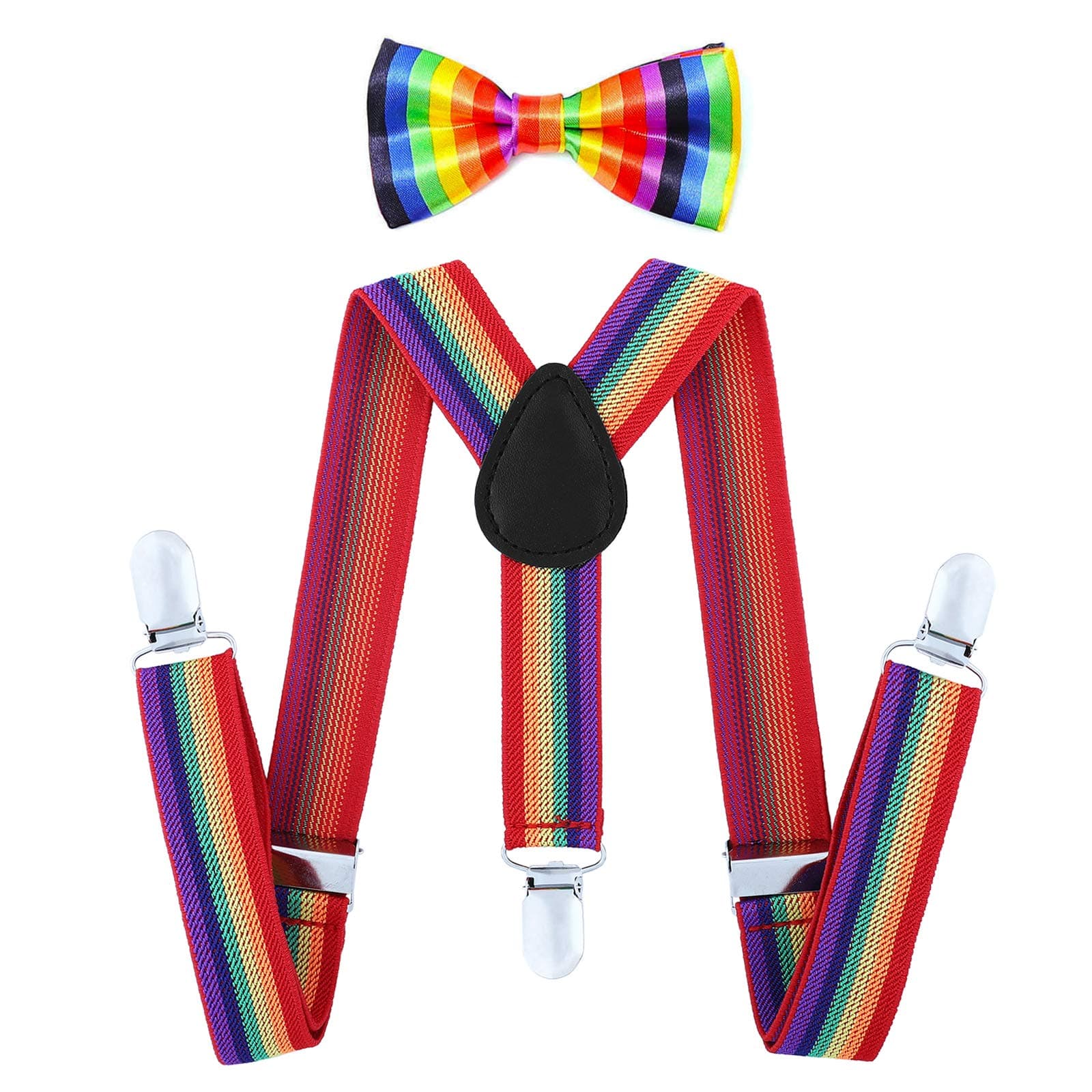 AWAYTRChild Kids Suspenders Bowtie Set - Adjustable Suspender Set for Boys and Girls