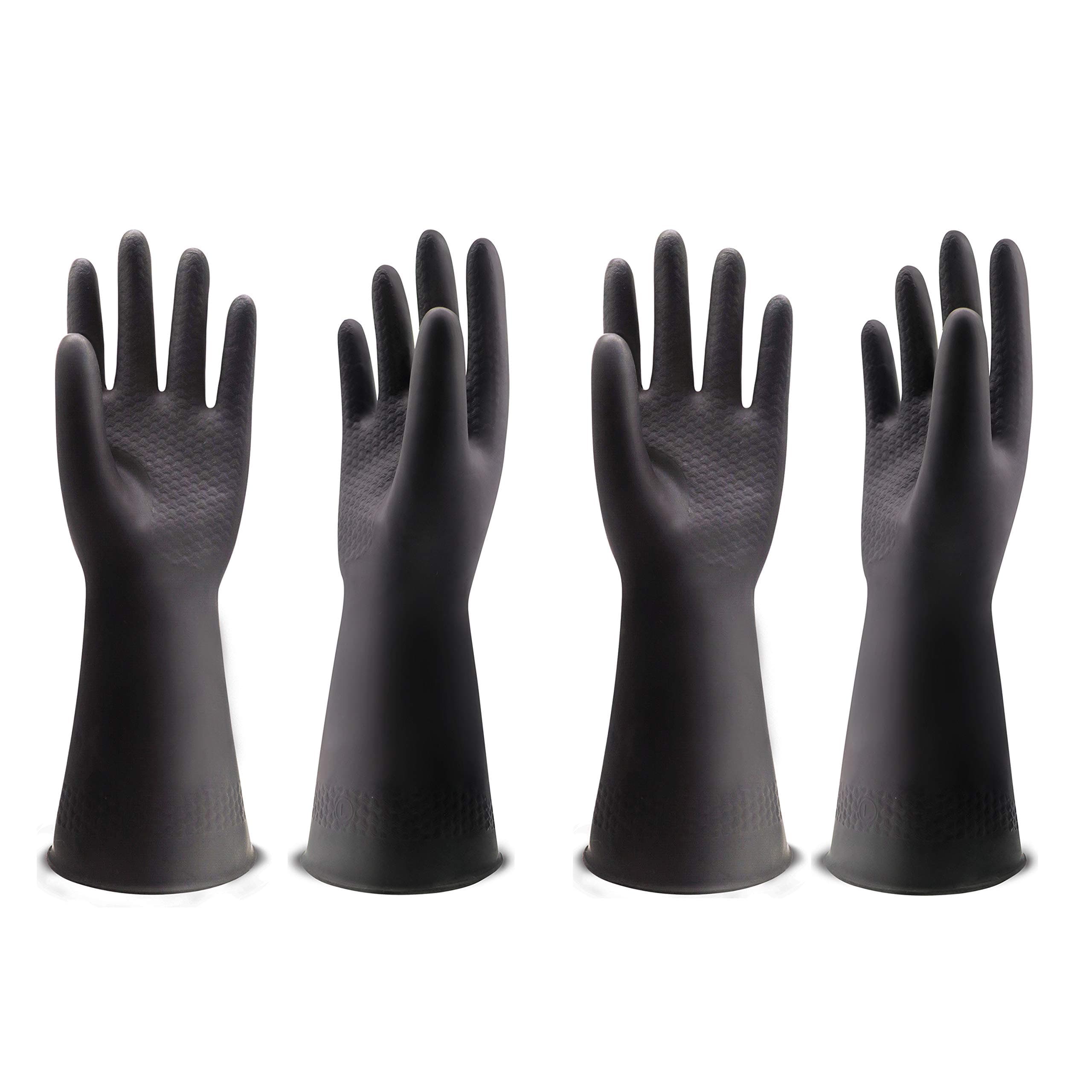 Chemical Resistant Gloves,Industrial Work Heavy Duty Gloves,Black