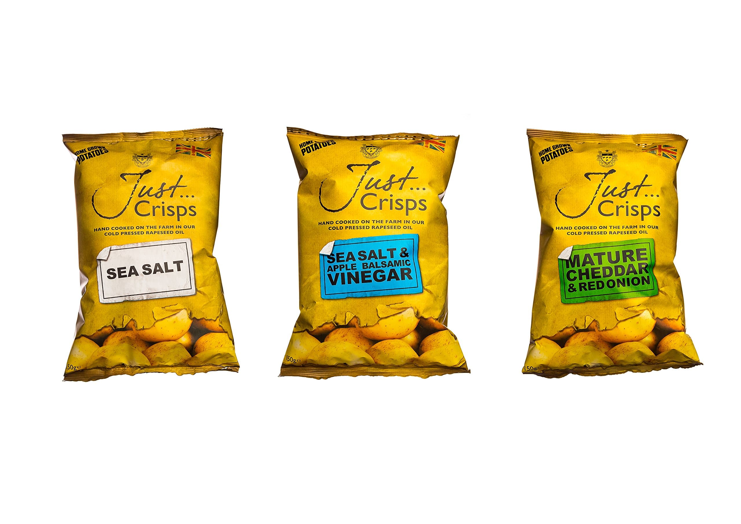 Just CrispsClassic Mixed Variety Box, 150 g, Pack of 12