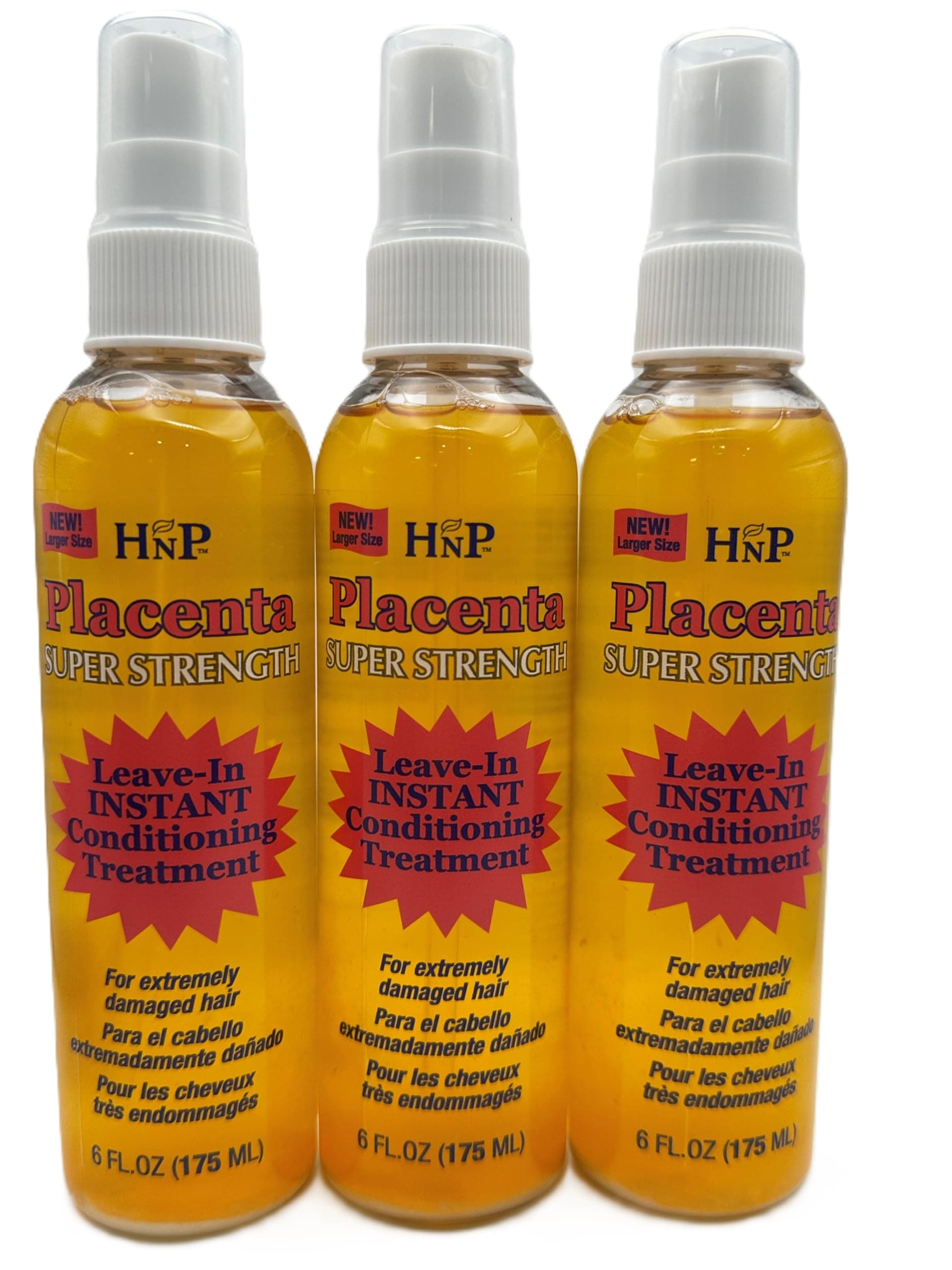 Placenta Leave-In Conditioning Treatment Super Strength 6 Ounce (175ml) (3 Pack)