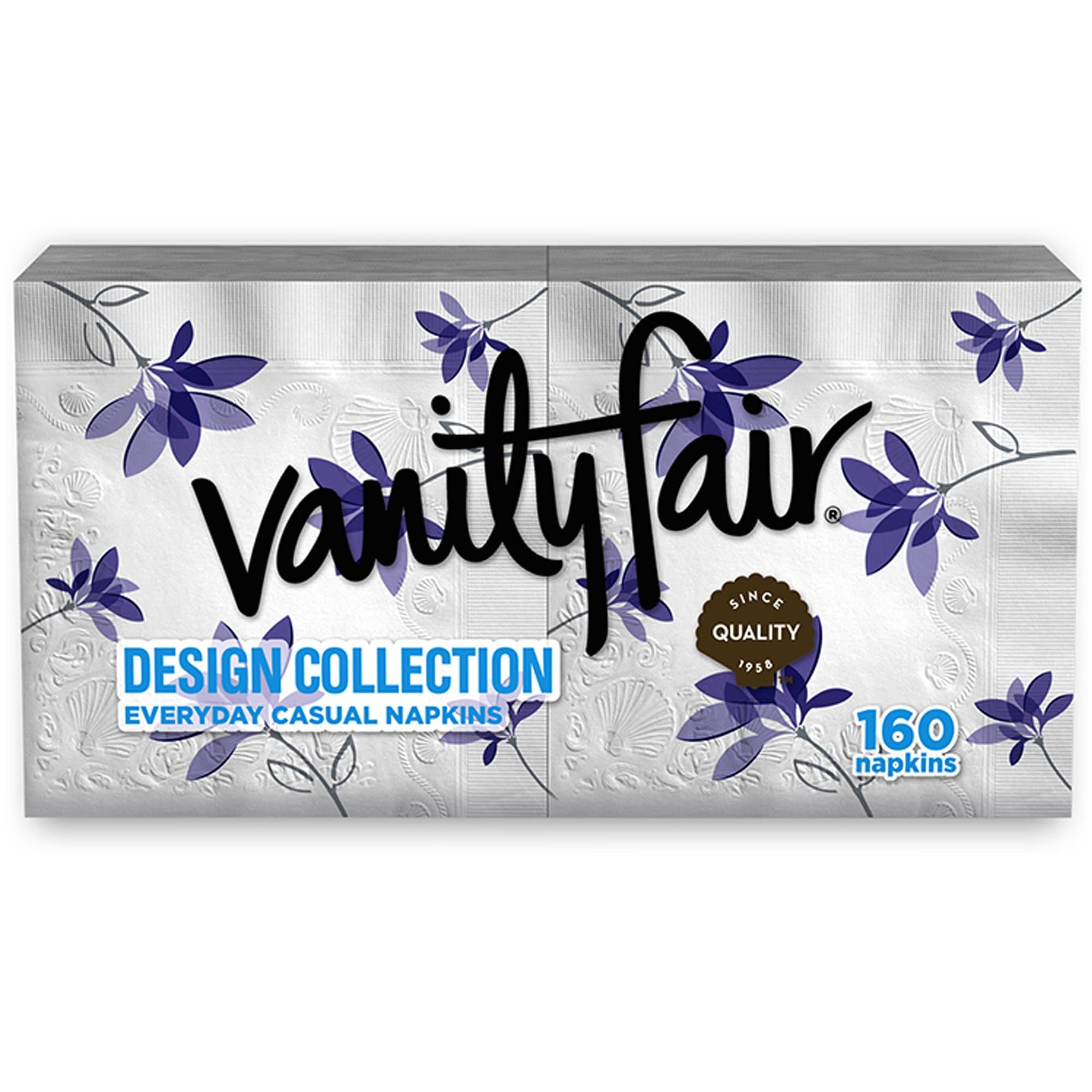 Vanity Fair Everyday Napkins, Designs Collection, 160 Count, Assorted Decorative Napkins