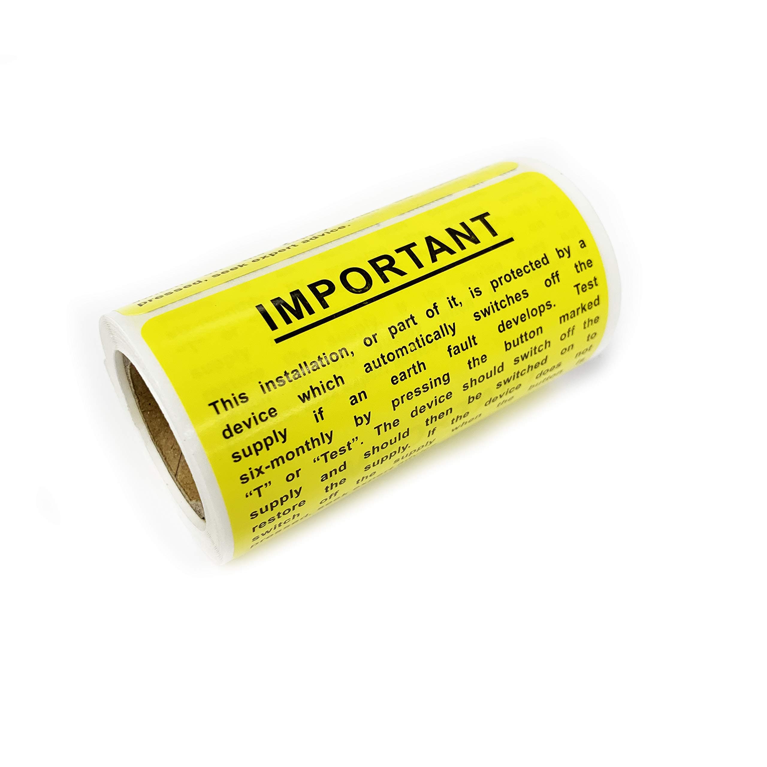 Mr-Label 100x Electrical Safety RCD Test Labels BS7671 (1 Roll) 75x50mm 18th Edition