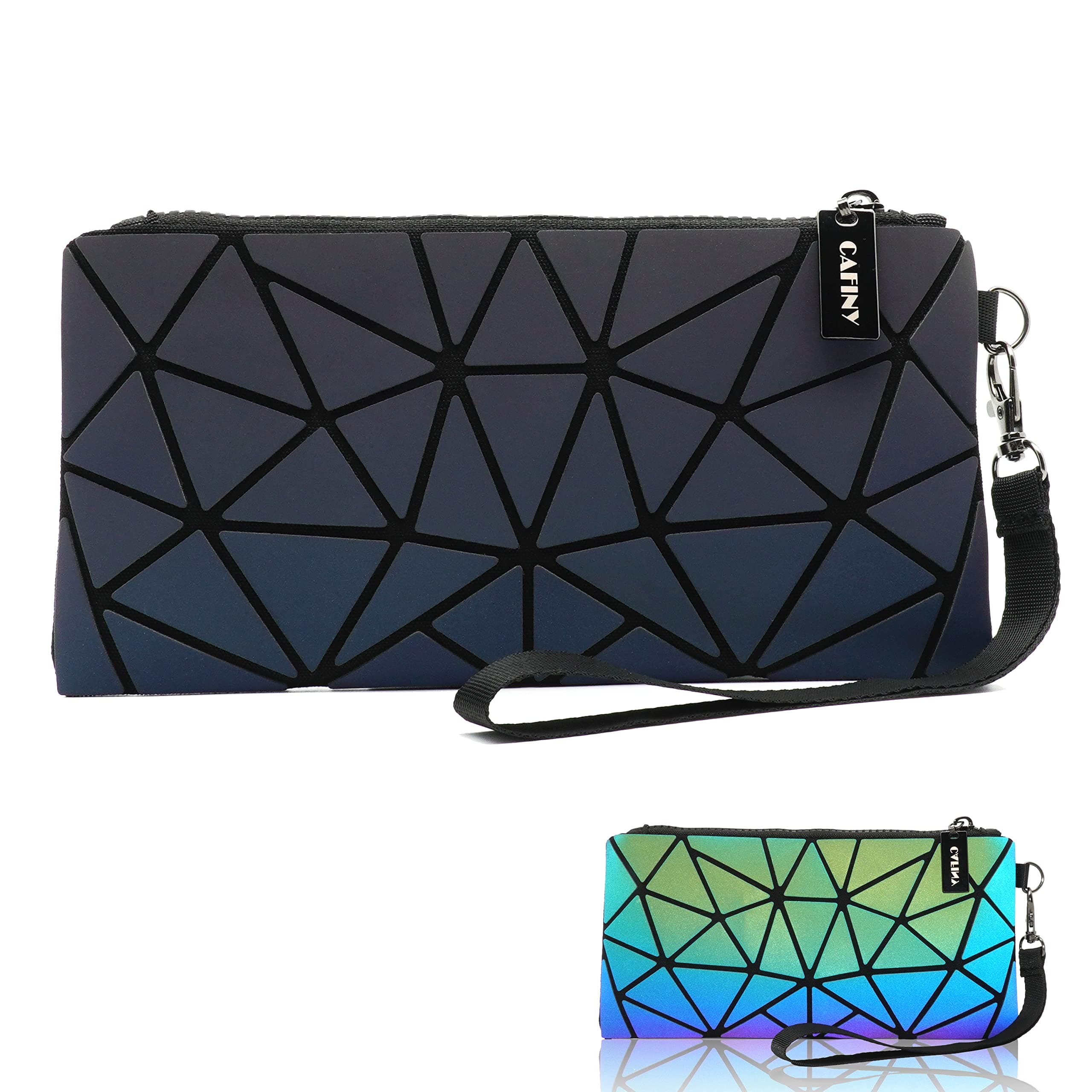 Small Clutch Purses for Women, Daily Use Wrist Purse, Geometric Luminous Wallet, Portable Wristlets Travel Clutch, Small Wrist Purses and Cosmetic Pouch, Wrist purse-Classic, Purses
