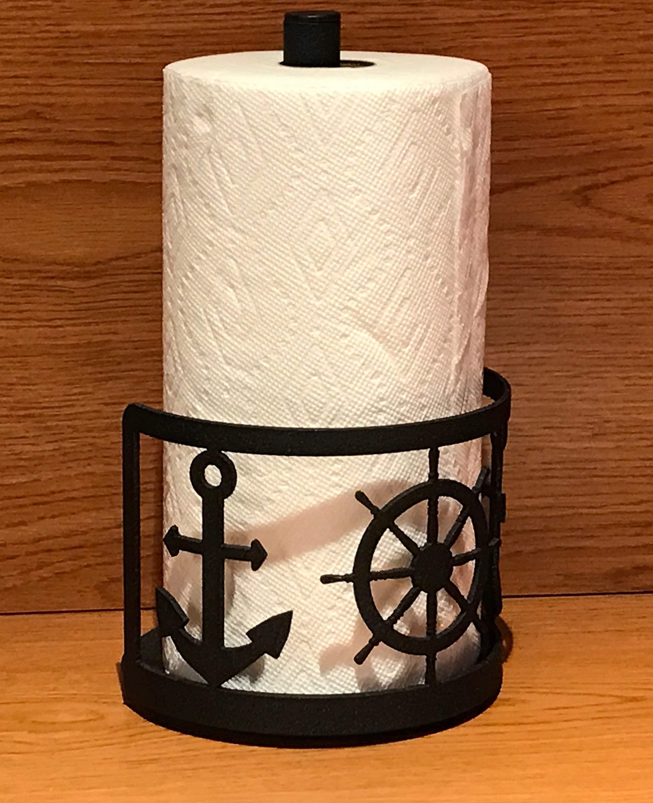Made in USA Nautical Themed Steel Paper Towel Rack