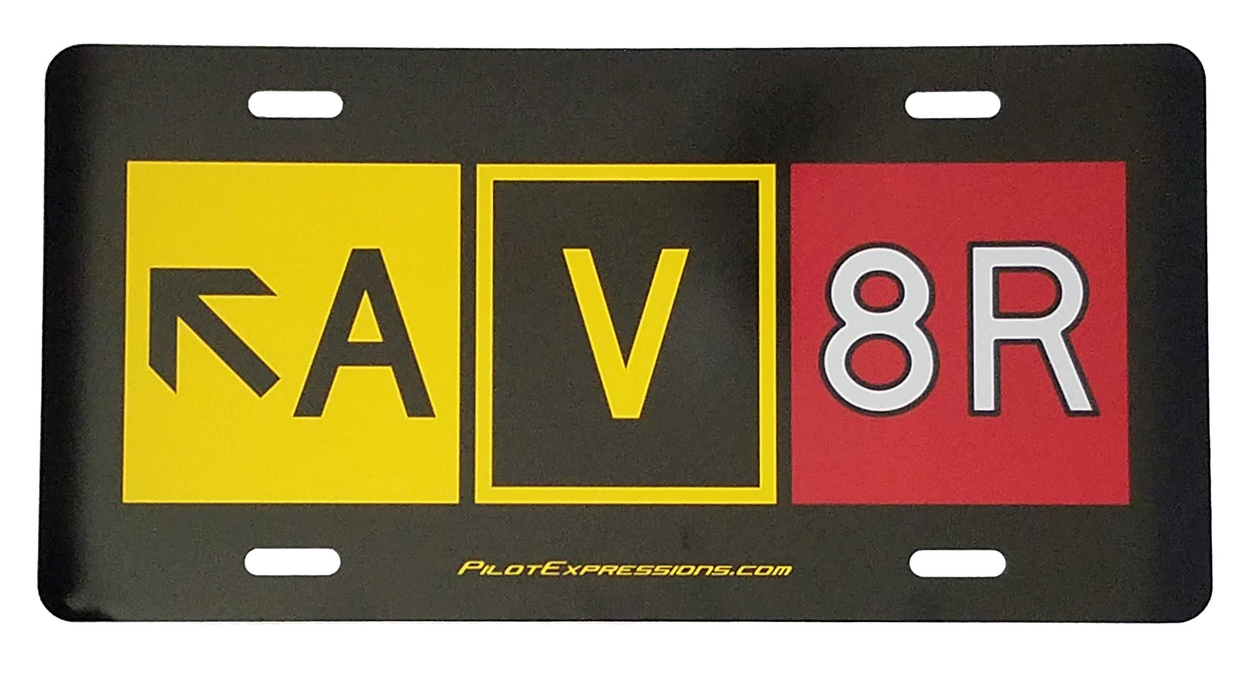 AV8R Taxiway Sign Aluminum Decorative License Plate. Aviation Pilot Gift!