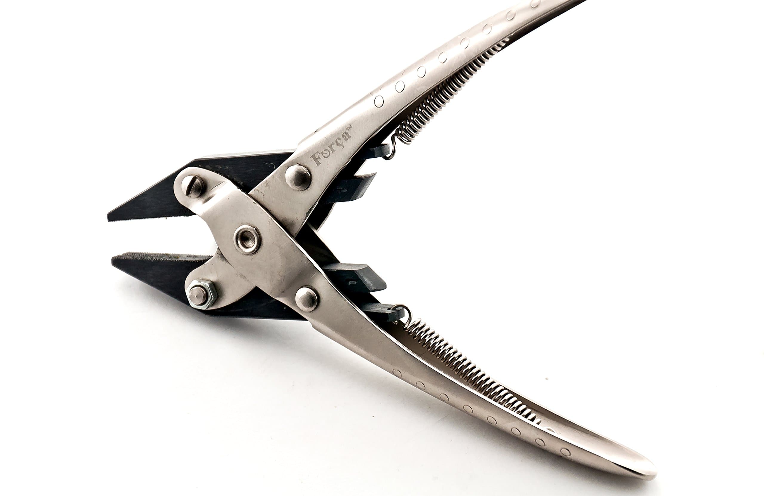Forca RTGS-285-SR160 Jewelry Parallel Action Flat Nose Pliers Serrated Jaws 5.50" - 160mm