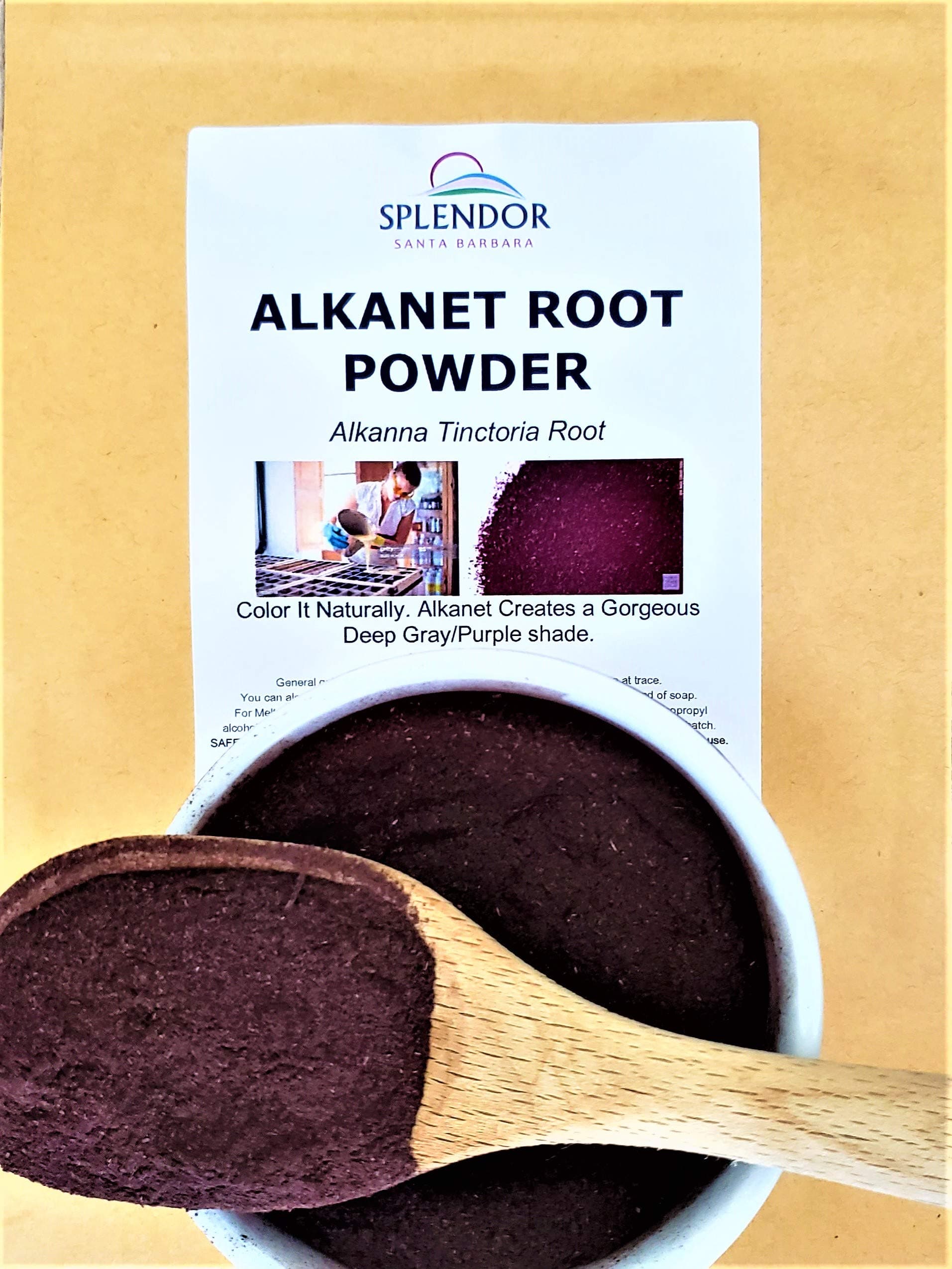 Alkanet Root Powder – Natural Soap Colorant for DIY | 4 oz Finely Ground Herbal Pigment for Soap Making, Cosmetics, Henna, Fabric Dye, Wood Stain, Lip Balm & Natural Skincare