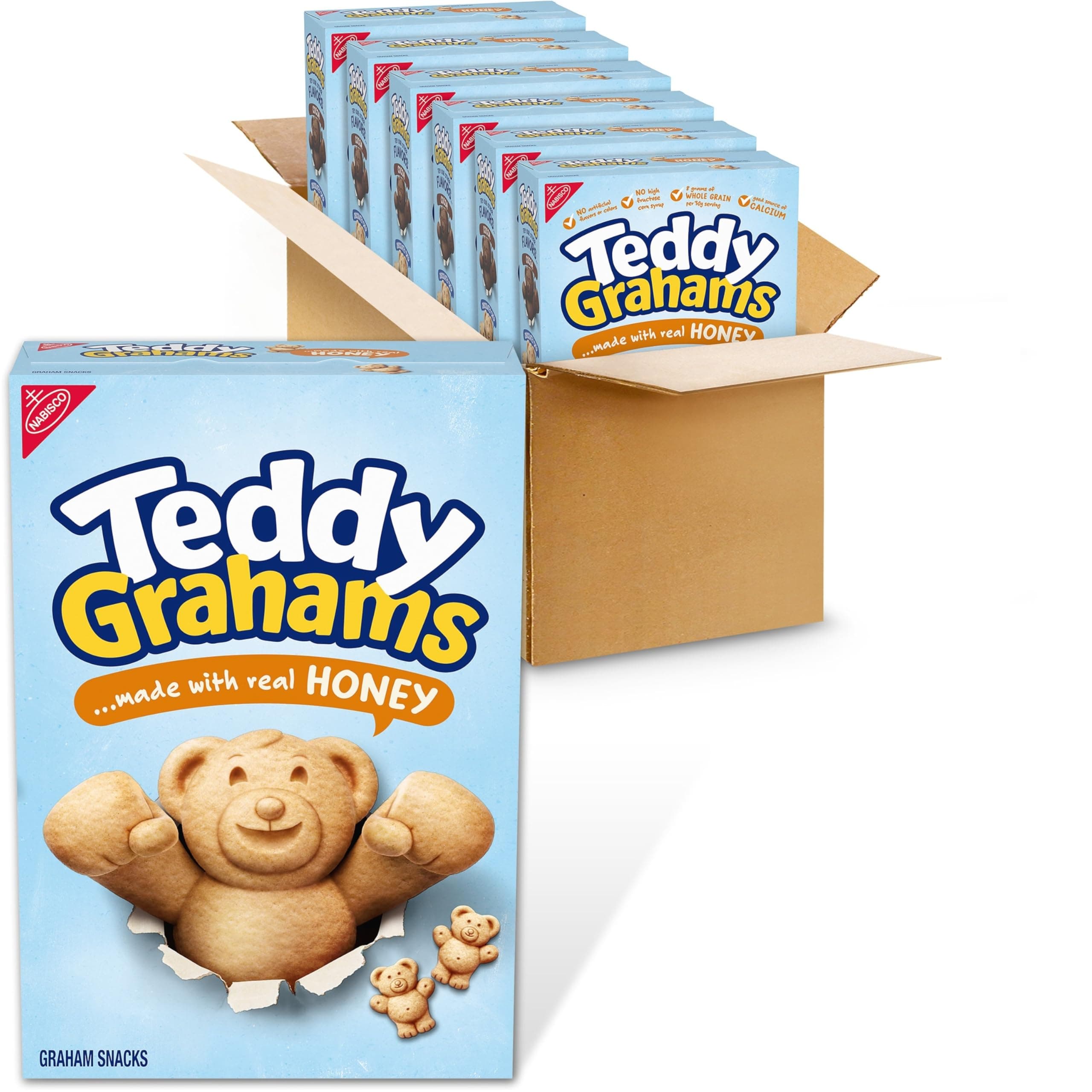 Teddy Grahams Crackers, (Honey, 10-Ounce Boxes, 6-Pack) by Teddy Grahams