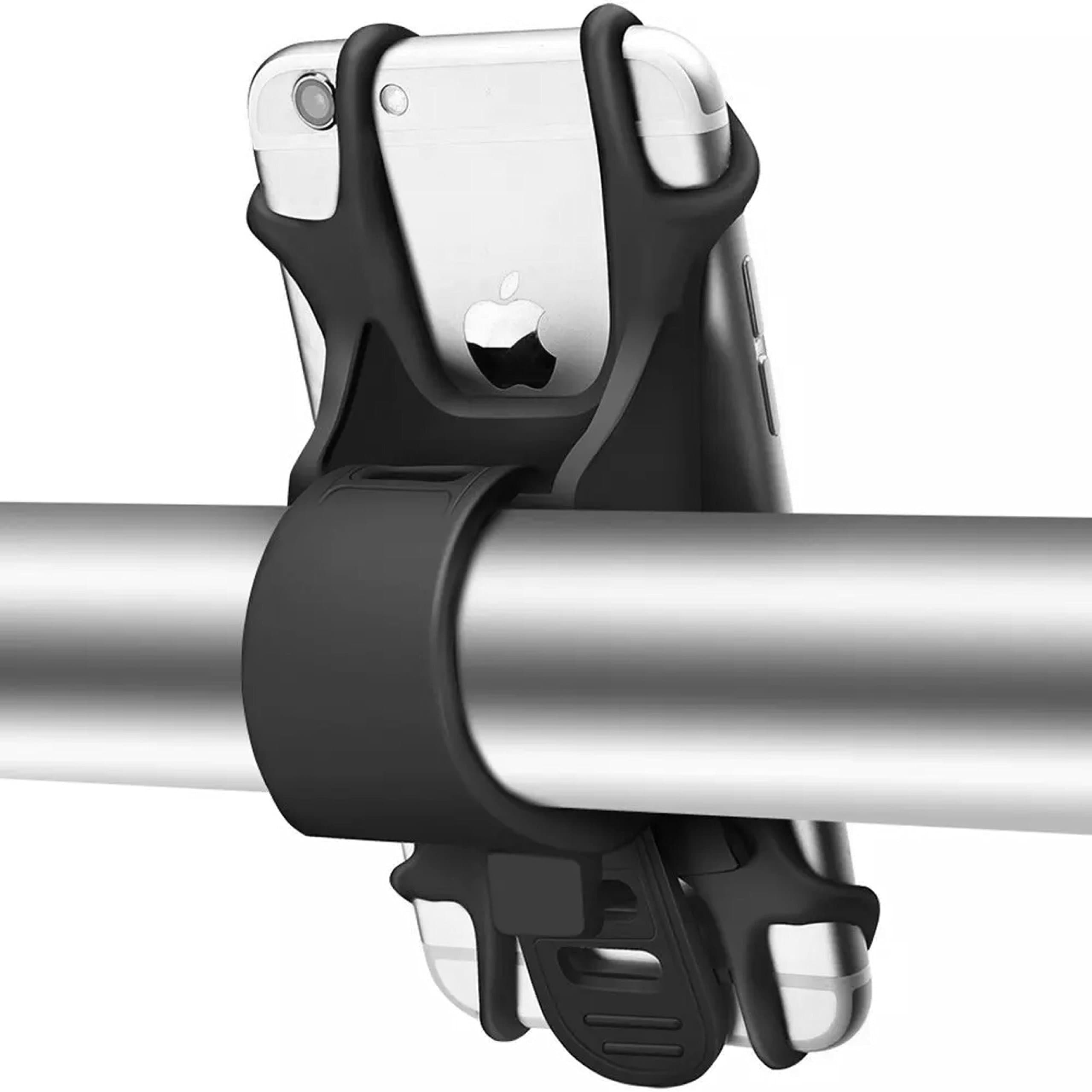 Mount Tie Premium Bike Phone Holder for Smartphone with 4-6 Inch Screen, Shockproof Break-Free Design, Universal Bicycle Phone Mount for Road & Mountain Bikes, Motorbikes, Baby Prams & Golf Trolleys