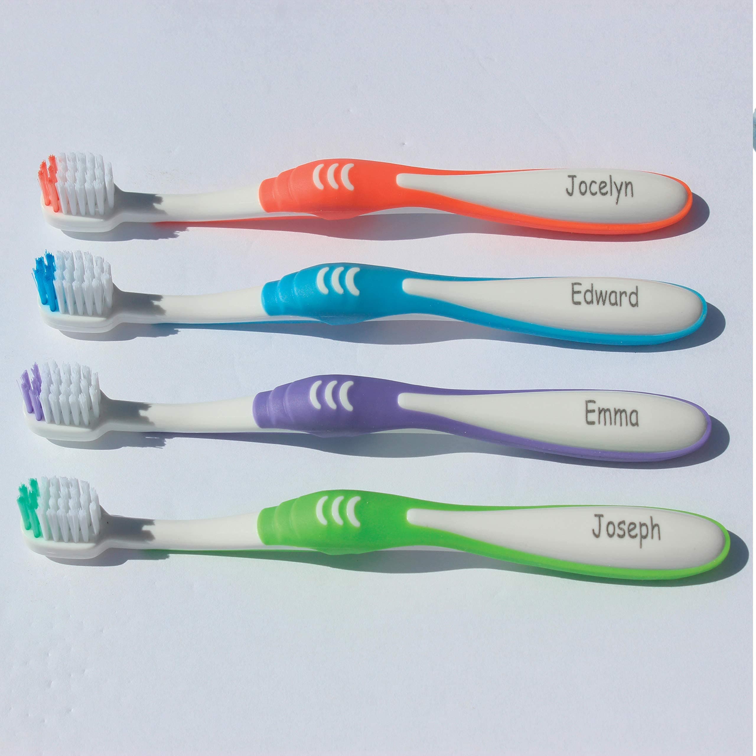 Personalized Toothbrushes PRE Teen Manual Toothbrush Age 7-12 Engraved 4 Pack - Personalized Gift