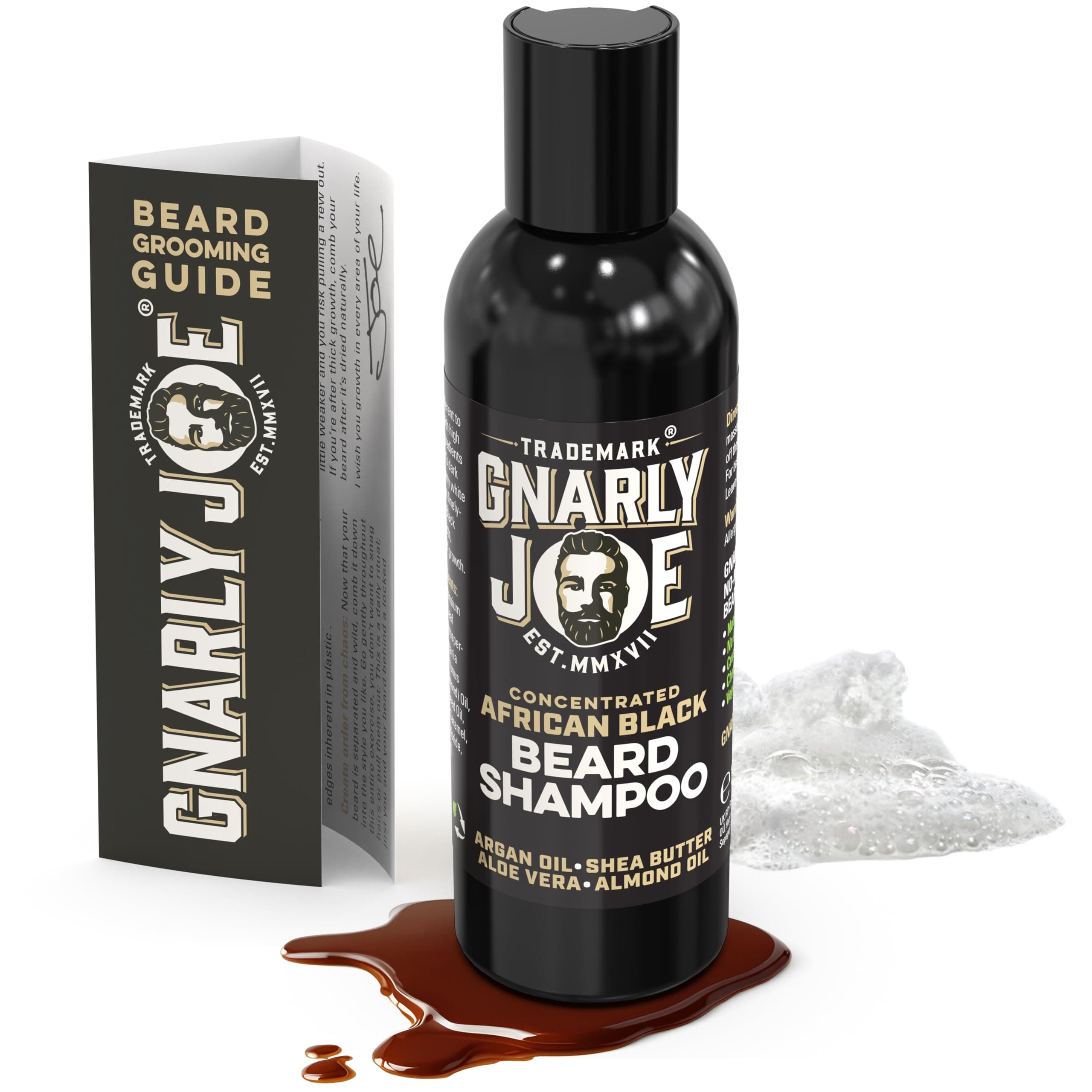 Beard Shampoo. Natural African Black Soap with Coconut, 100 ml