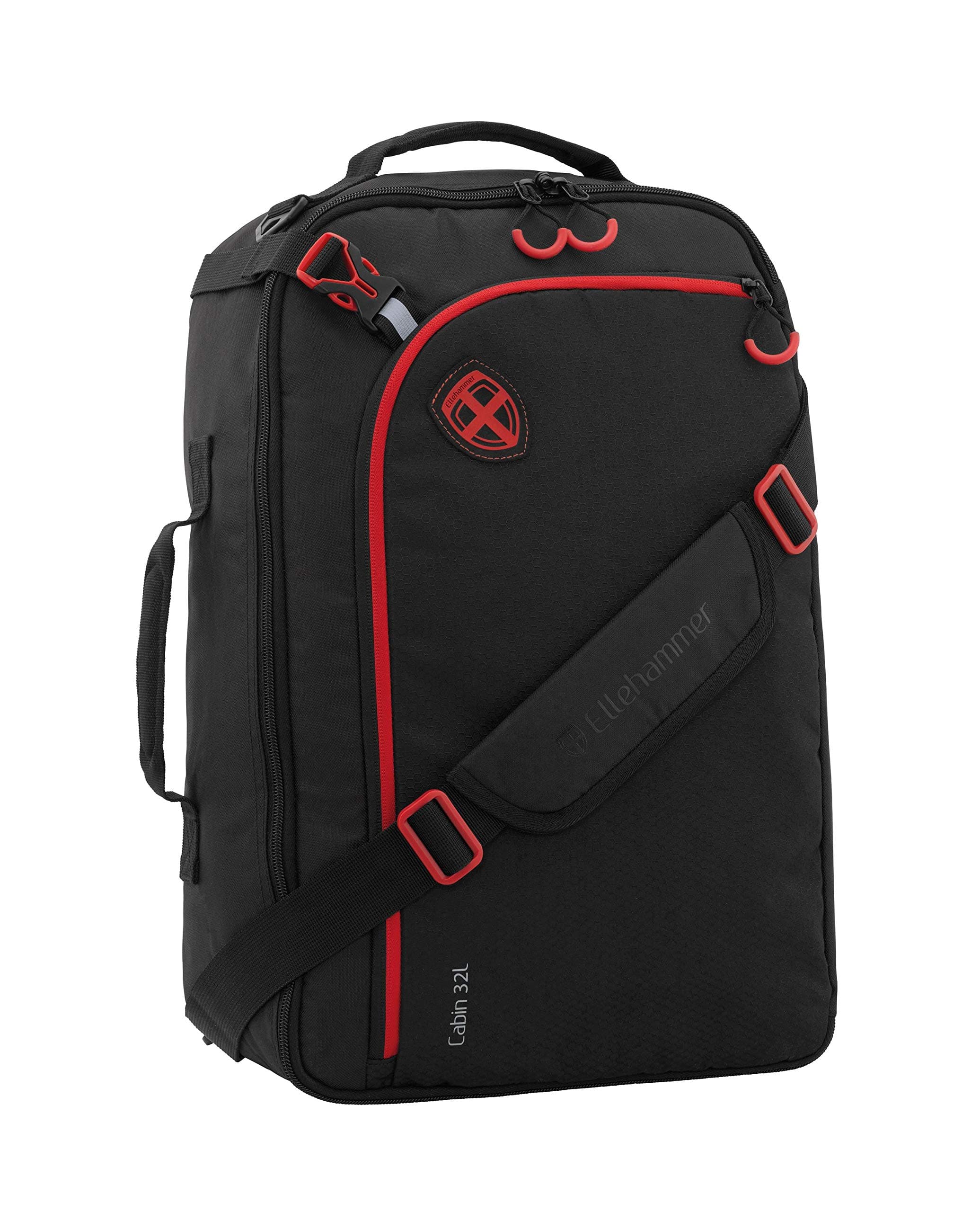 Ellehammer Urban Explorer - Multi Carry Cabin Bag - 48 x 31 x 17 Centimeters - 32 Litres - Black