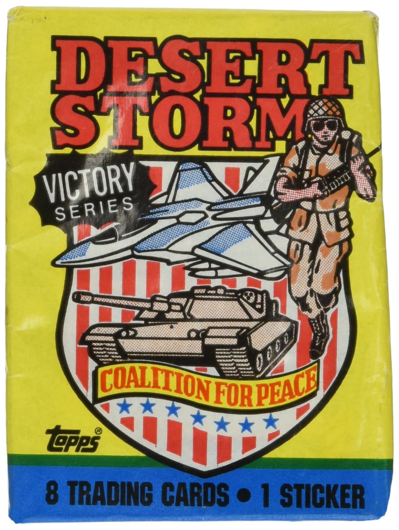 Topps Desert Storm Cards 1991 (1 Pack of 8 Cards)