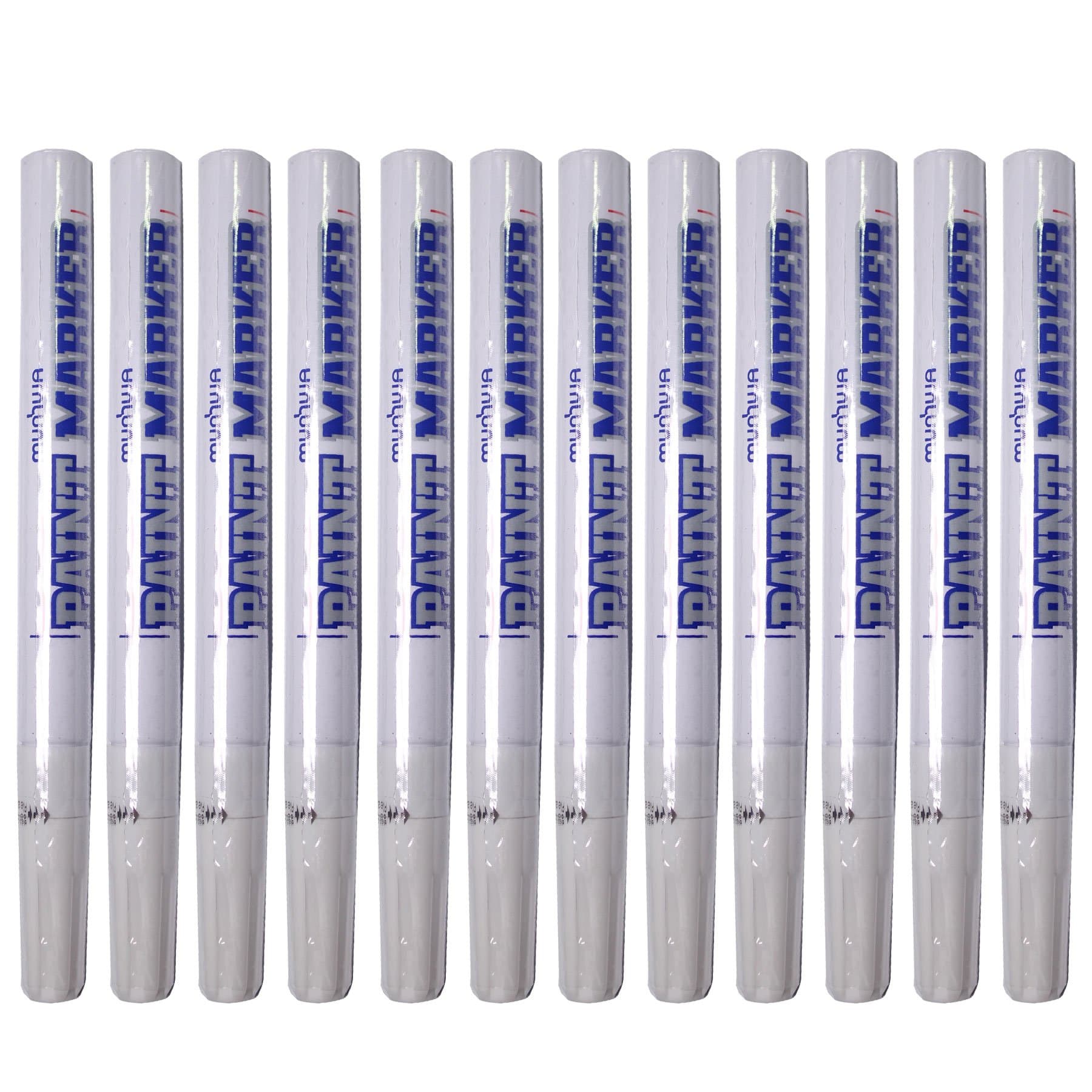 Slim Size,Fine Point Permanent Paint Marker - White - 12Count