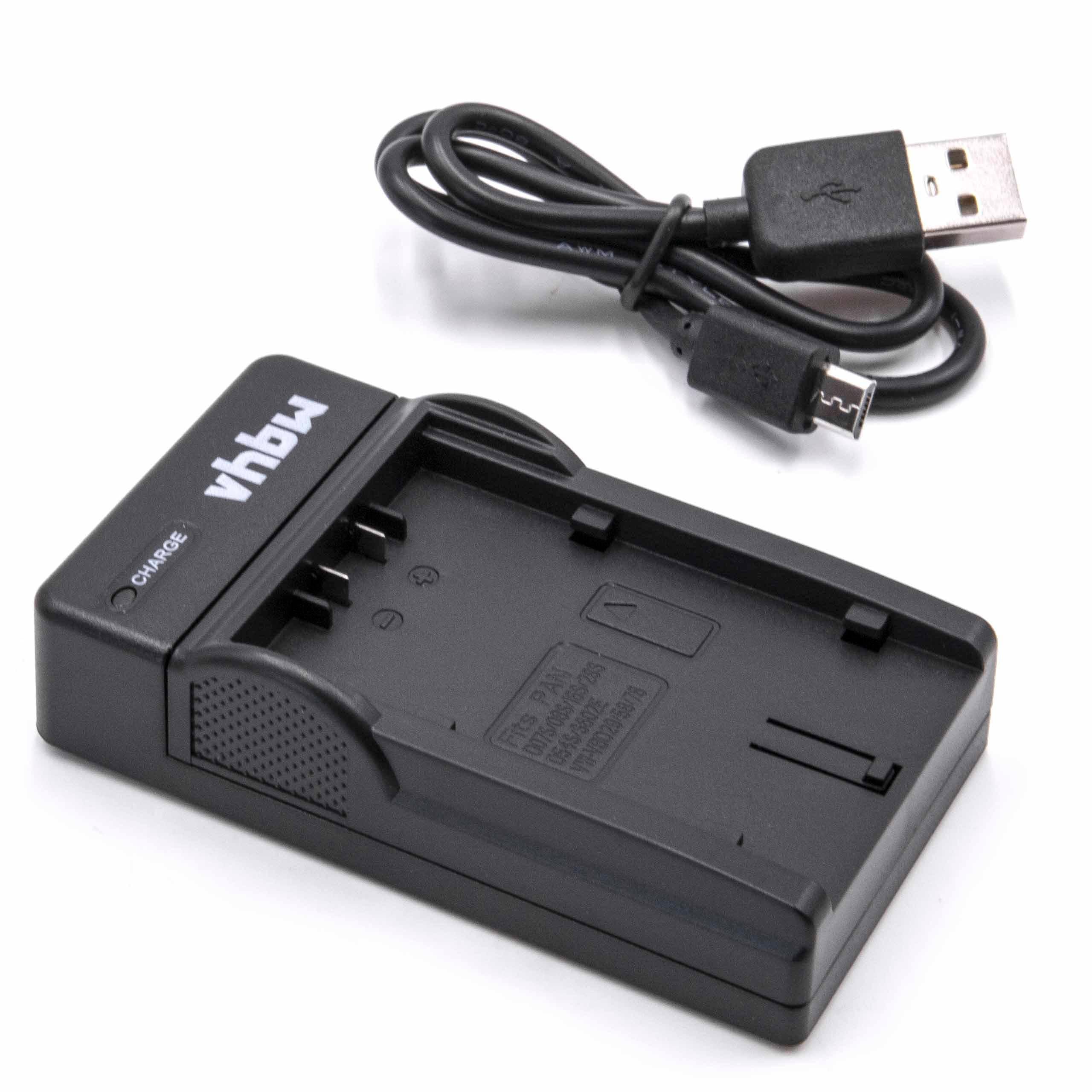 vhbw USB Battery Charger compatible with Panasonic NV-DS30EG, NV-DS33, NV-DS35, NV-DS37, NV-DS38, NV-DS50A, NV-DS55, NV-DS60, NV-DS65