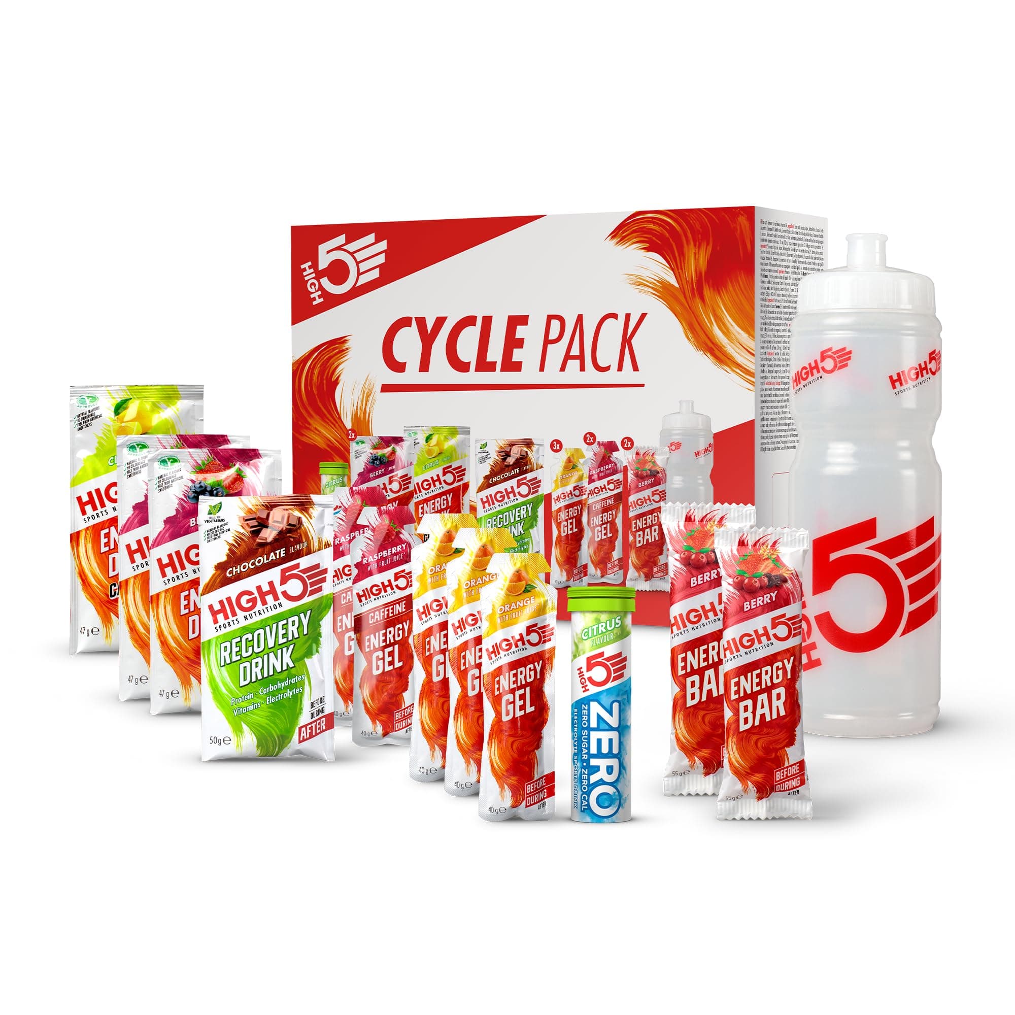 Cycle Pack Containing Cycling Energy Hydration & Recovery Products