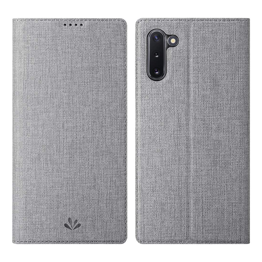 Eastco Galaxy Note 10 Case,Galaxy Note 10 Wallet Case,Flip Folio Cover Kickstand Card Slots Bumper PU Leather TPU Rubber Slim Shockproof Anti Scratch Protective Shell for Galaxy Note 10,Gray