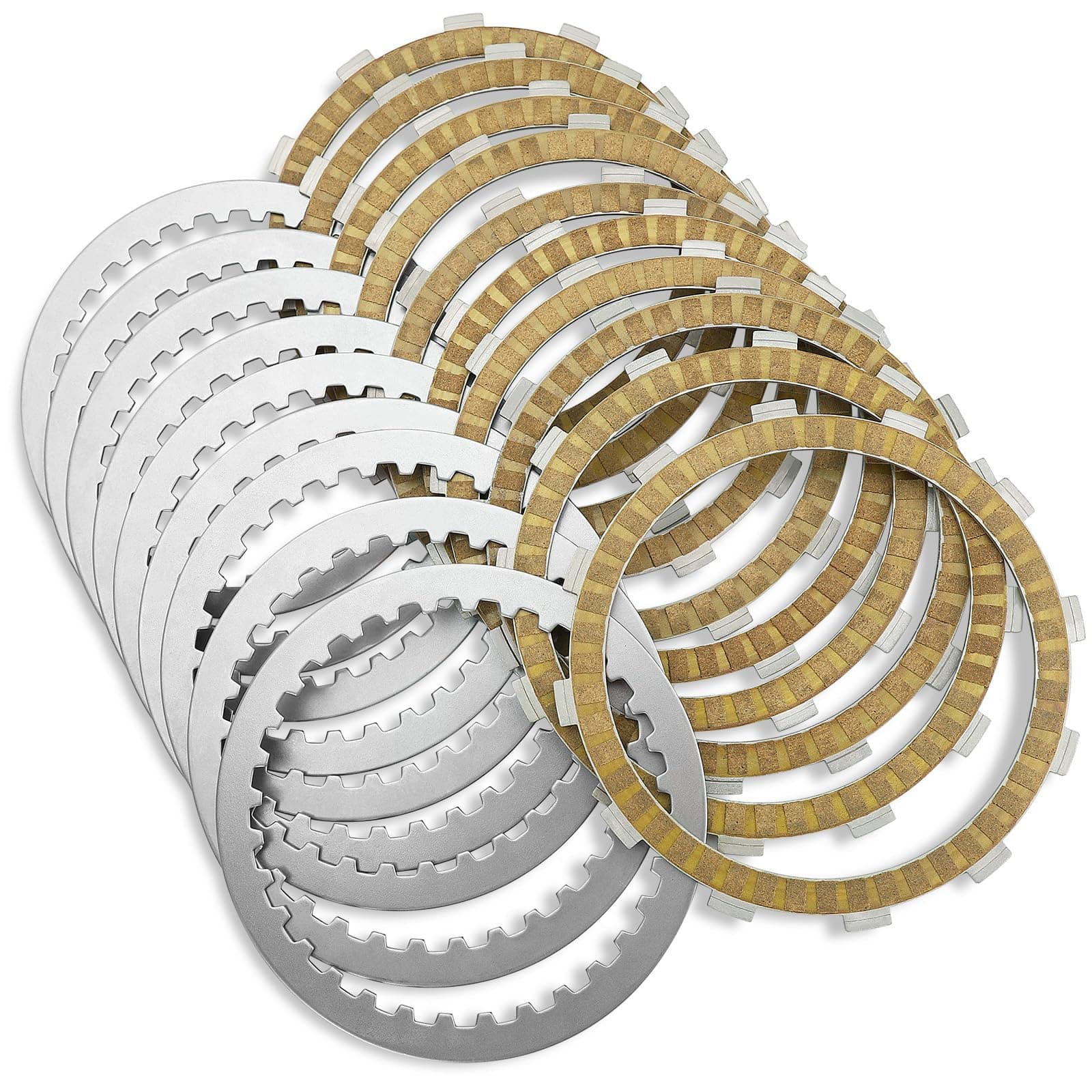 Twin Cam Extra Clutch Friction Plate Steel Disc Kit Fits for 1999-2017 Harley Touring Softail Dyna Trike Twin Cam Models 1998-1999 Evolution 1340 Replace of P/N 37980-10, 307-30-10013