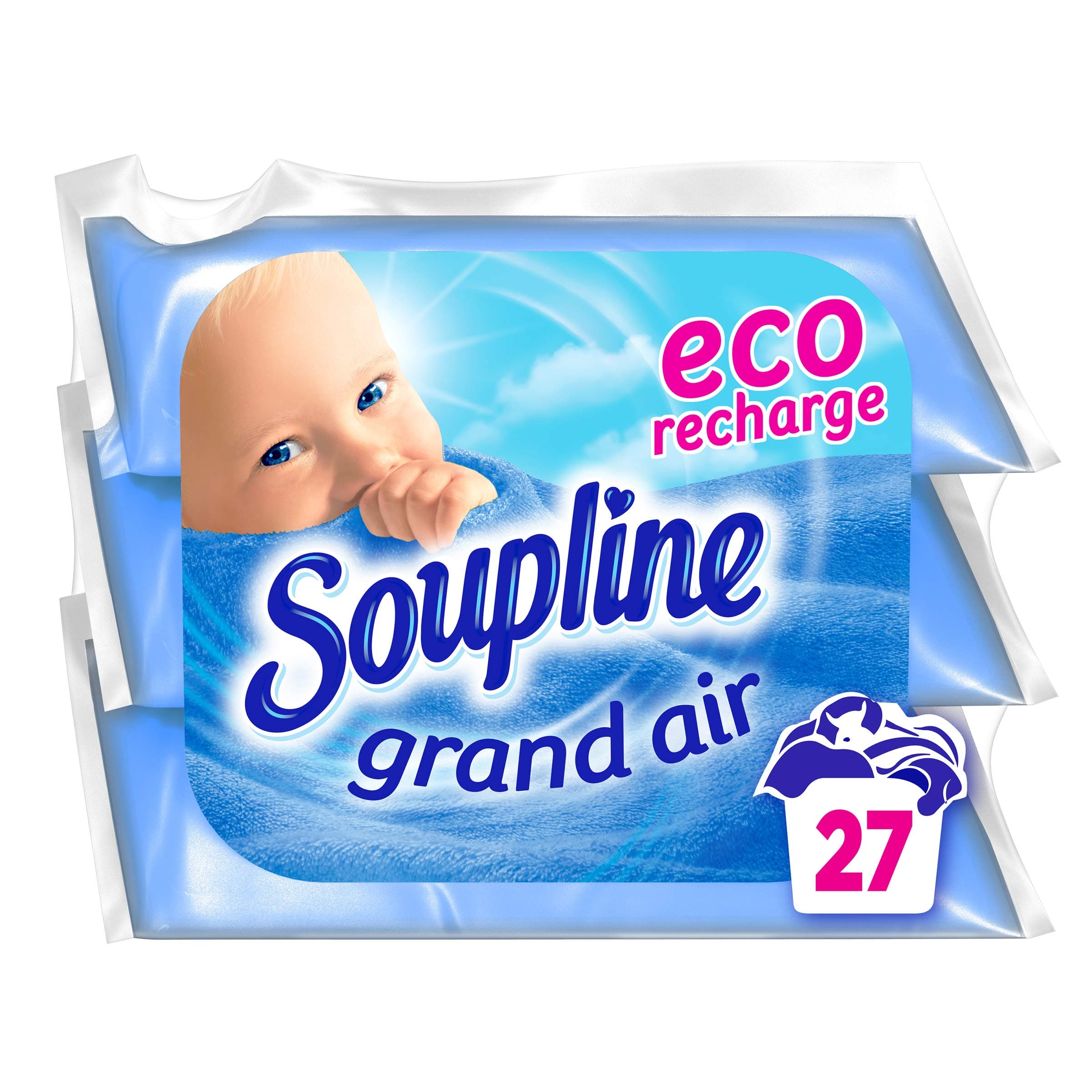 Soupline Fabric Softener with Fresh Air Fragrance - 3 x 200 ml Refills - Pack of 4