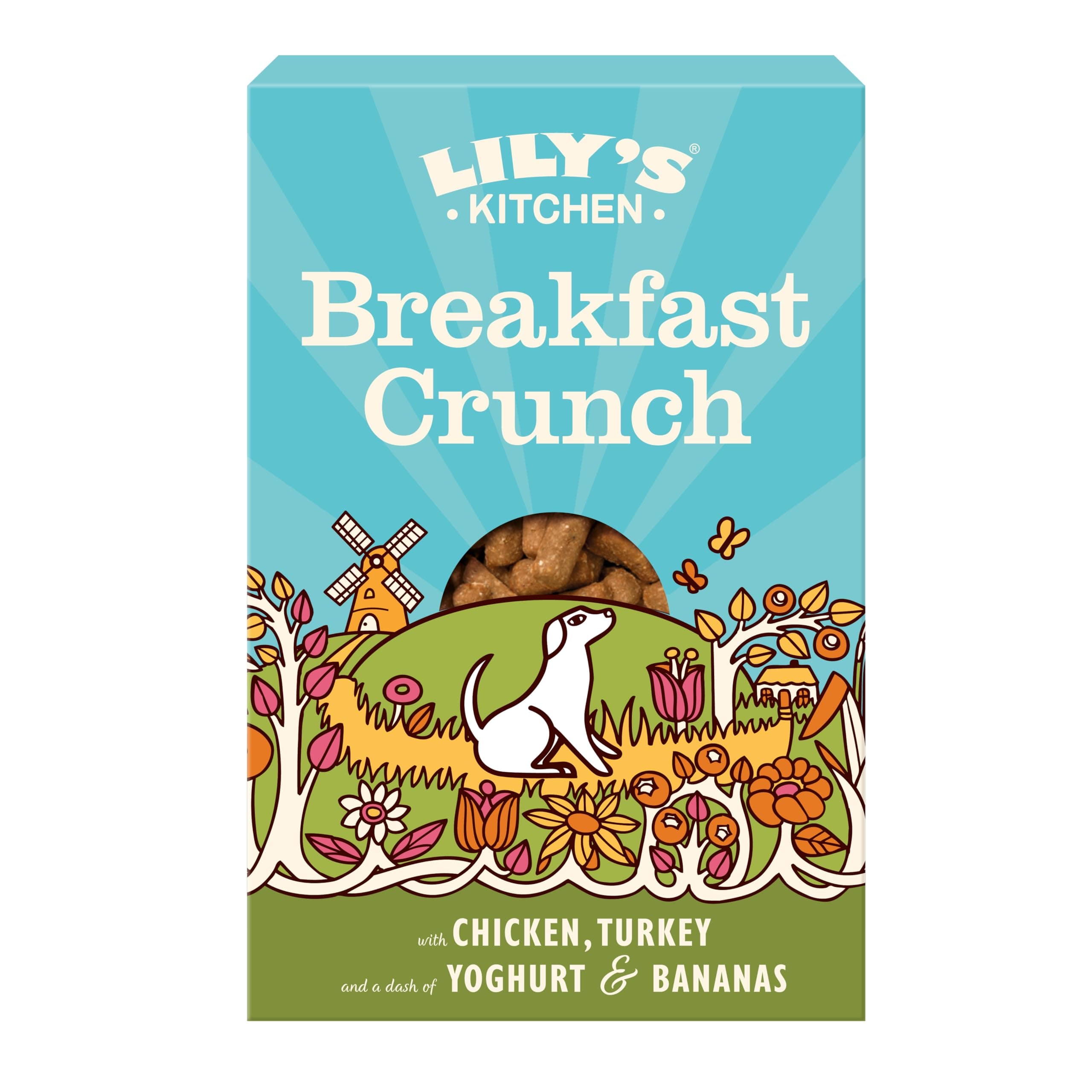 Lily's Kitchen Proper Food for Dogs Breakfast Crunch Chicken with Turkey, Fruit & Yoghurt, 800g