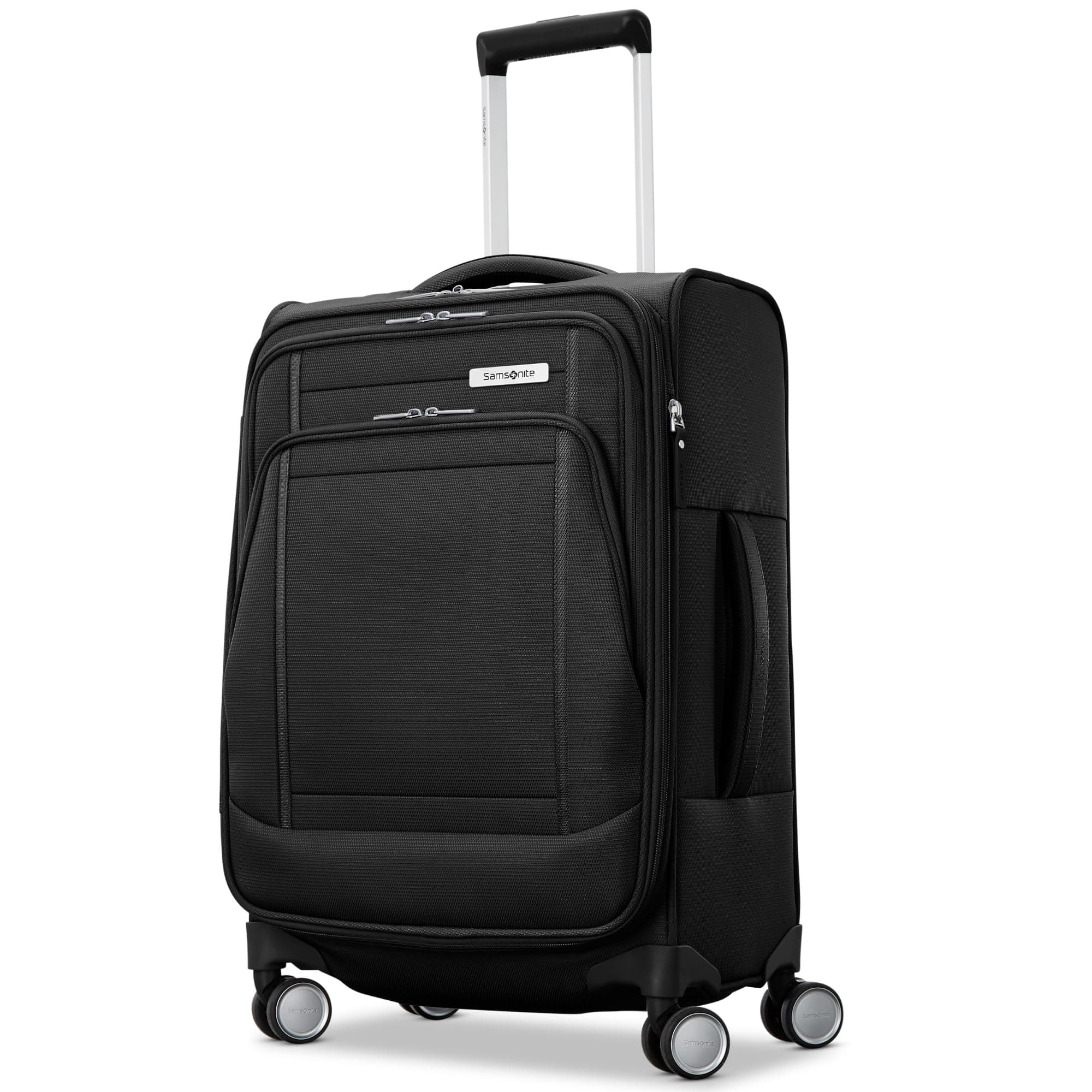 UpLIFT Lightweight Softside Carry-On Luggage with Spinner Wheels - Expandable - Airline-Approved, Polyester Soft Suitcase for Ultra Light Travel - Black