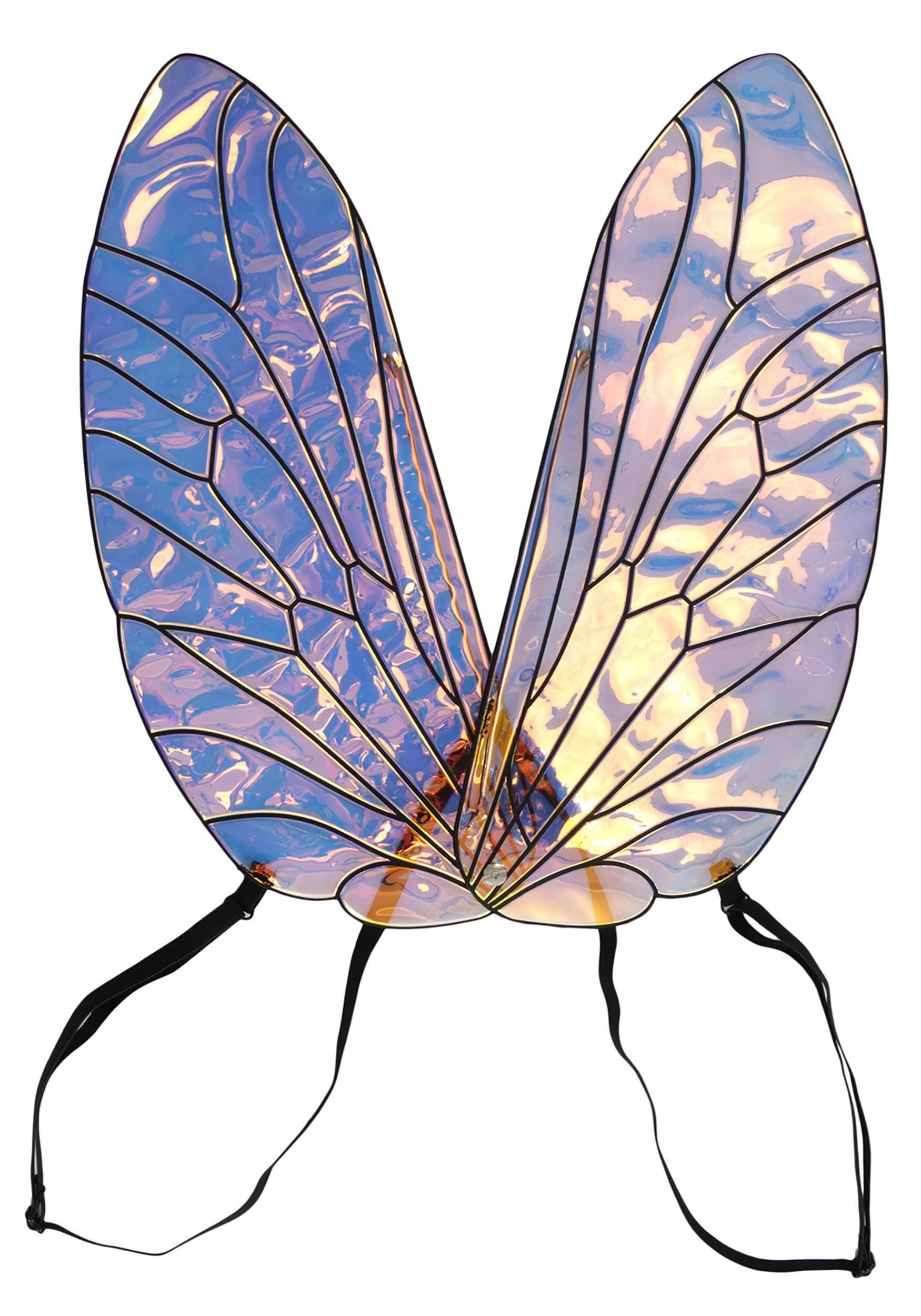 elope Kid's Holographic Bee Wings - Adjustable Elastic Straps, Molded Construction