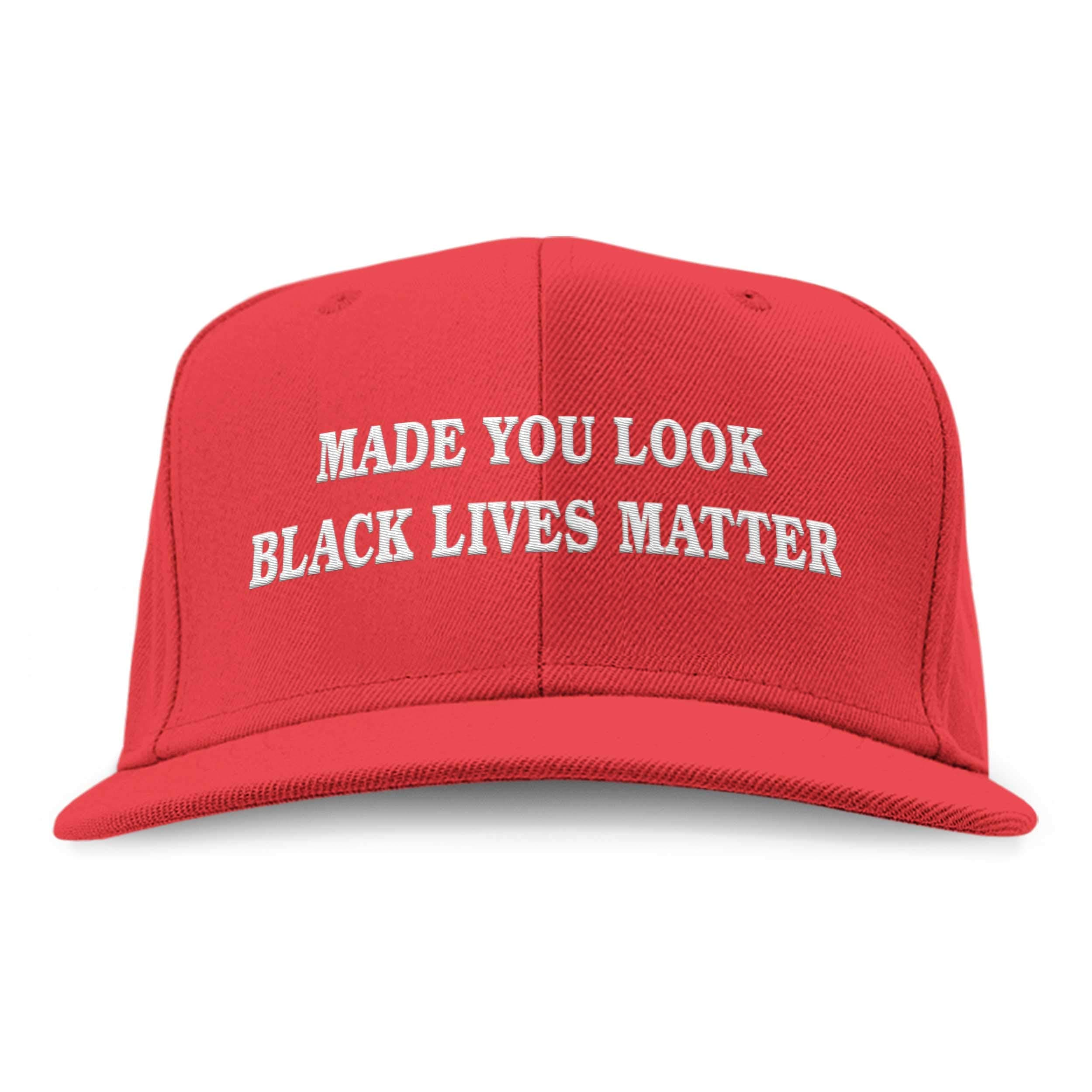 Function - Made You Look Black Lives Matter Red Hat Embroidered Adjustable BLM Mens Womens Unisex Equality Anti Racism