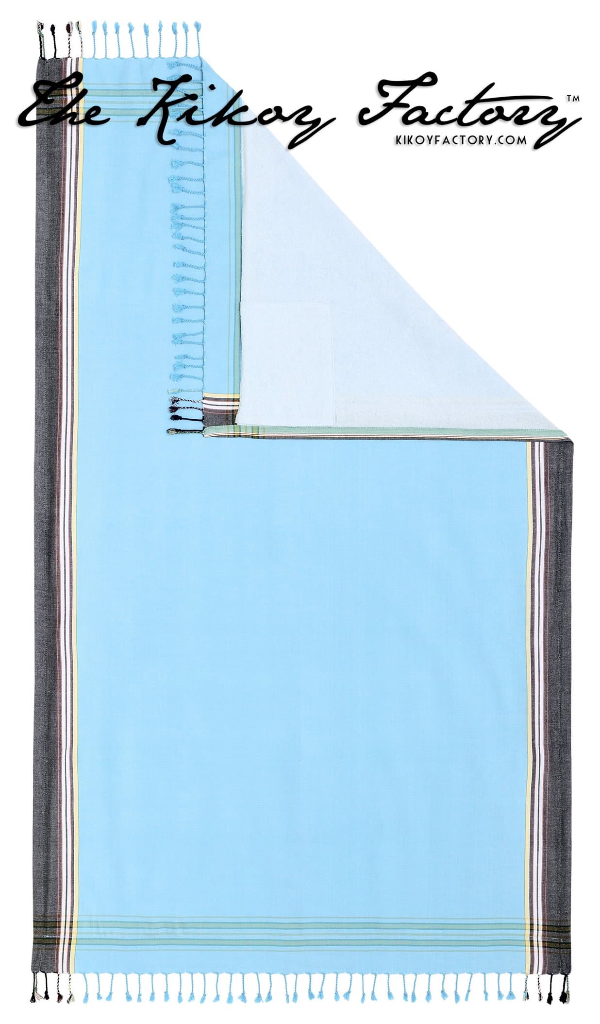 Kikoy Factory - Beach Towel / Sarong - Kikoy Towel 13226B4 - Color : Curaçao - Size : 95 x 165 cms