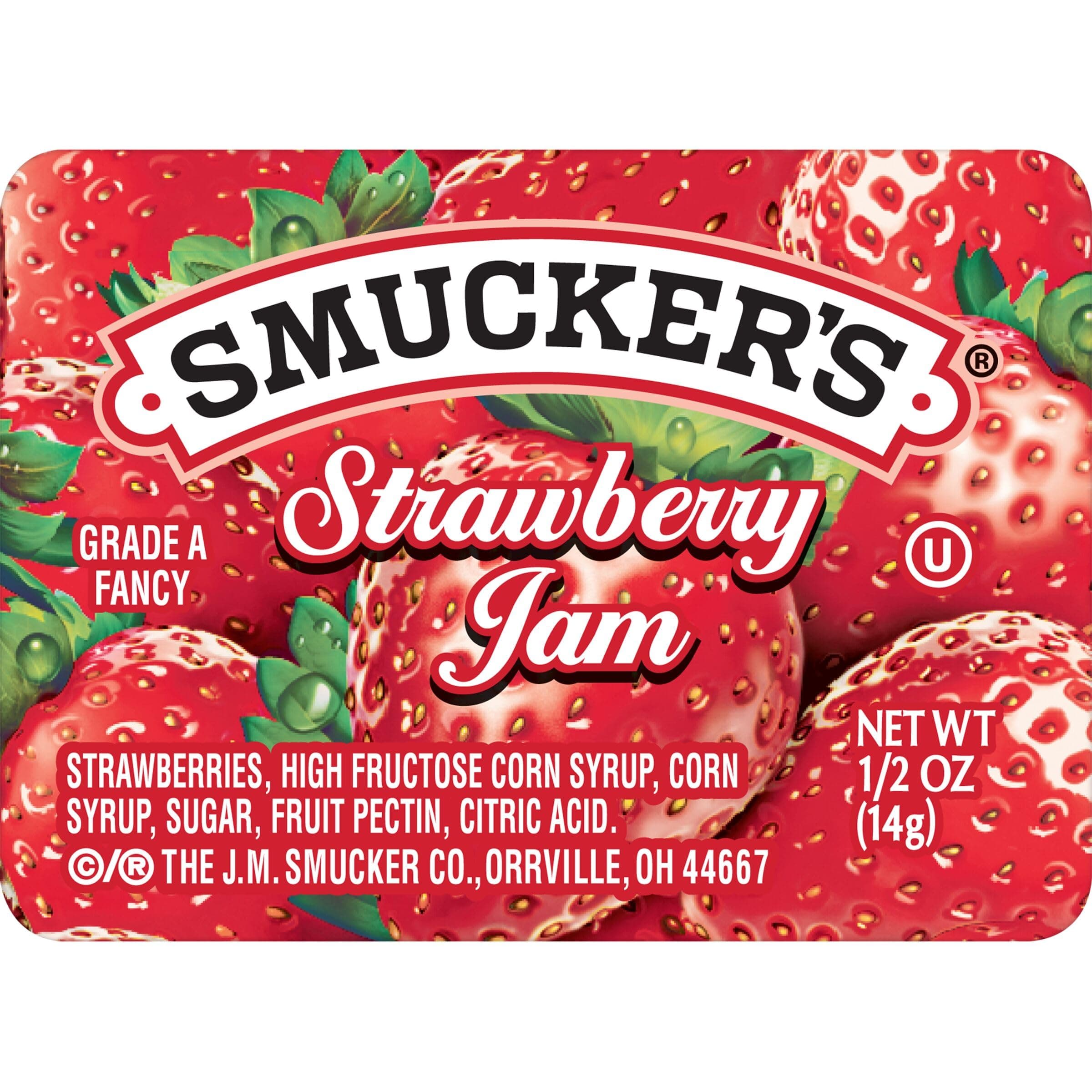 Smucker's Strawberry Jam, 0.5 Ounce (Pack of 200)
