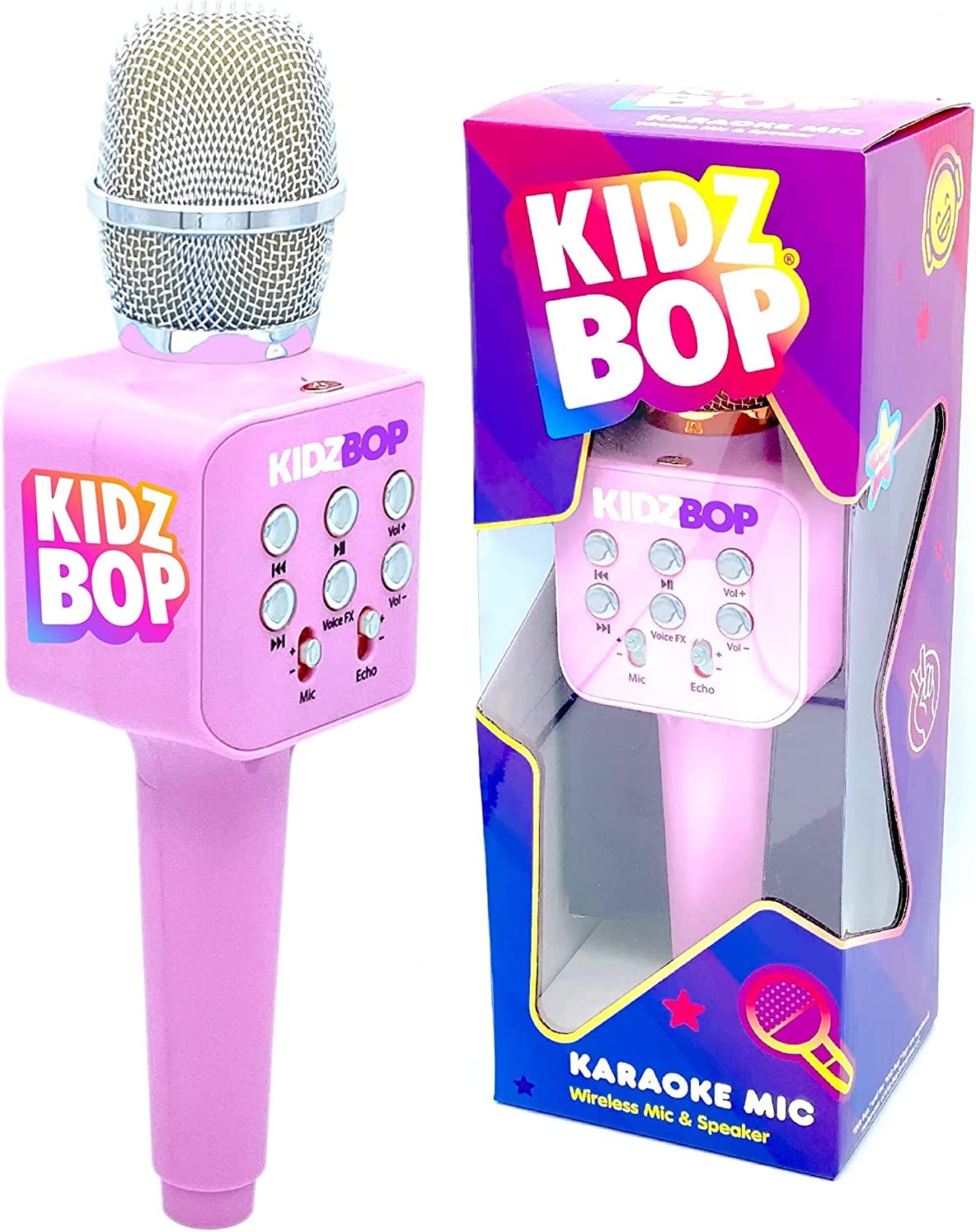 Kidz Bop Karaoke Microphone | The Hit Music Brand for Kids | Birthday Gift for Girls and Boys | Toy for Kids Ages 4, 5, 6, 7, 8+ Years Old