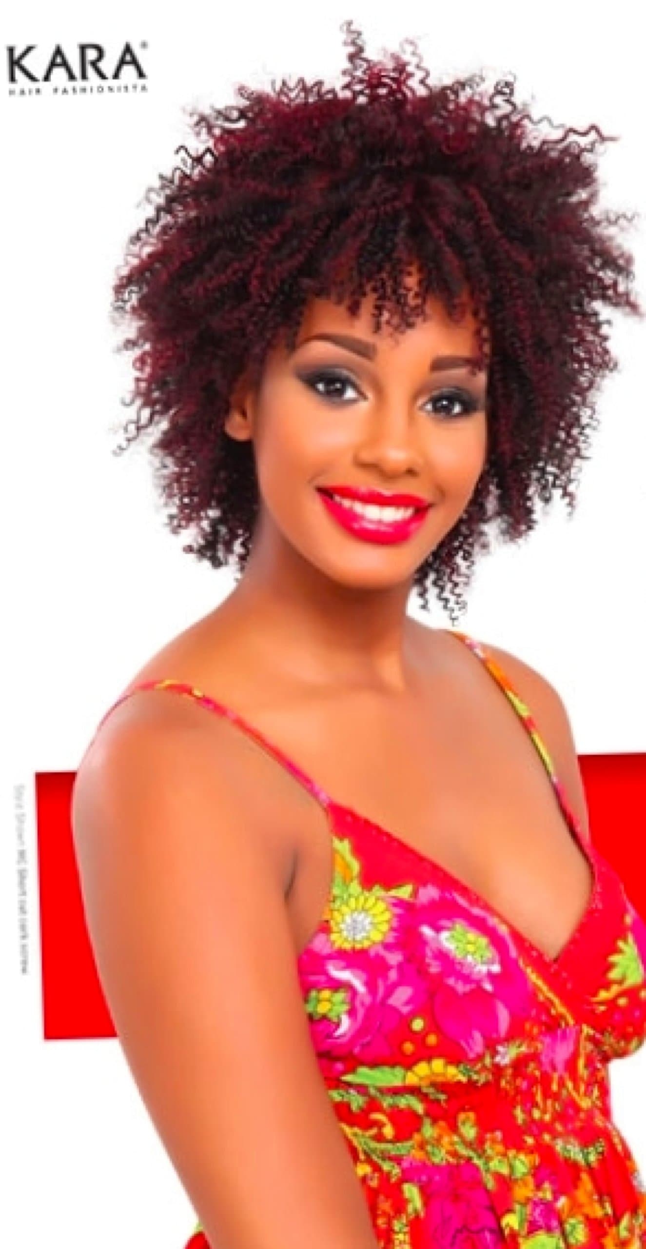 MC Michelle Super Curly Hair Extension Human Hair Blend 5 Pcs Set (P1B/350 mixed burgundy)