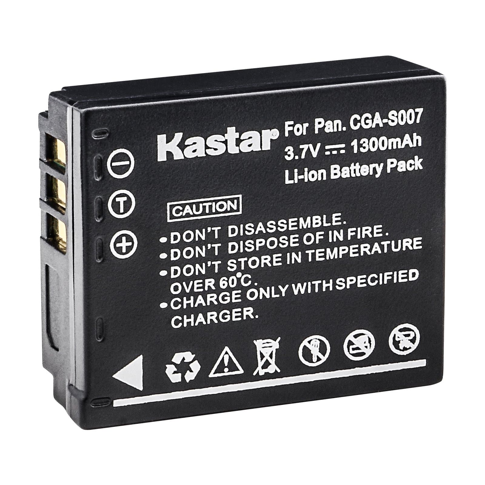 Kastar Battery Replacement for Panasonic S007 CGA-S007 CGR-S007 DMW-BCD10 Battery and Panasonic DMC-TZ1 DMC-TZ2 DMC-TZ3 DMC-TZ4 DMC-TZ5 DMC-TZ11 DMC-TZ15 DMC-TZ1A DMC-TZ2A DMC-TZ3A DMC-TZ4K DMC-TZ5S