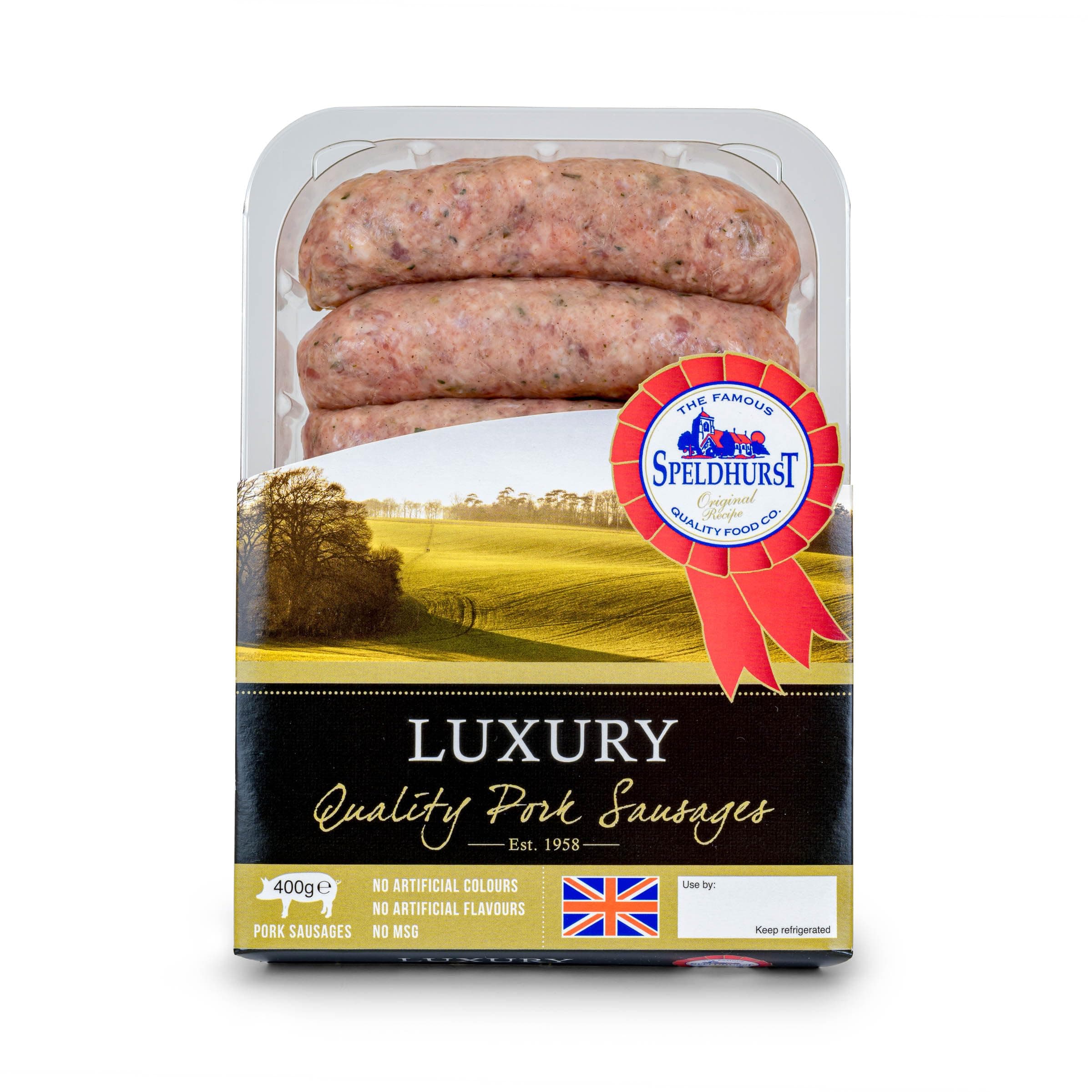 Speldhurst Quality foods Luxury Pork Sausage, 400 g