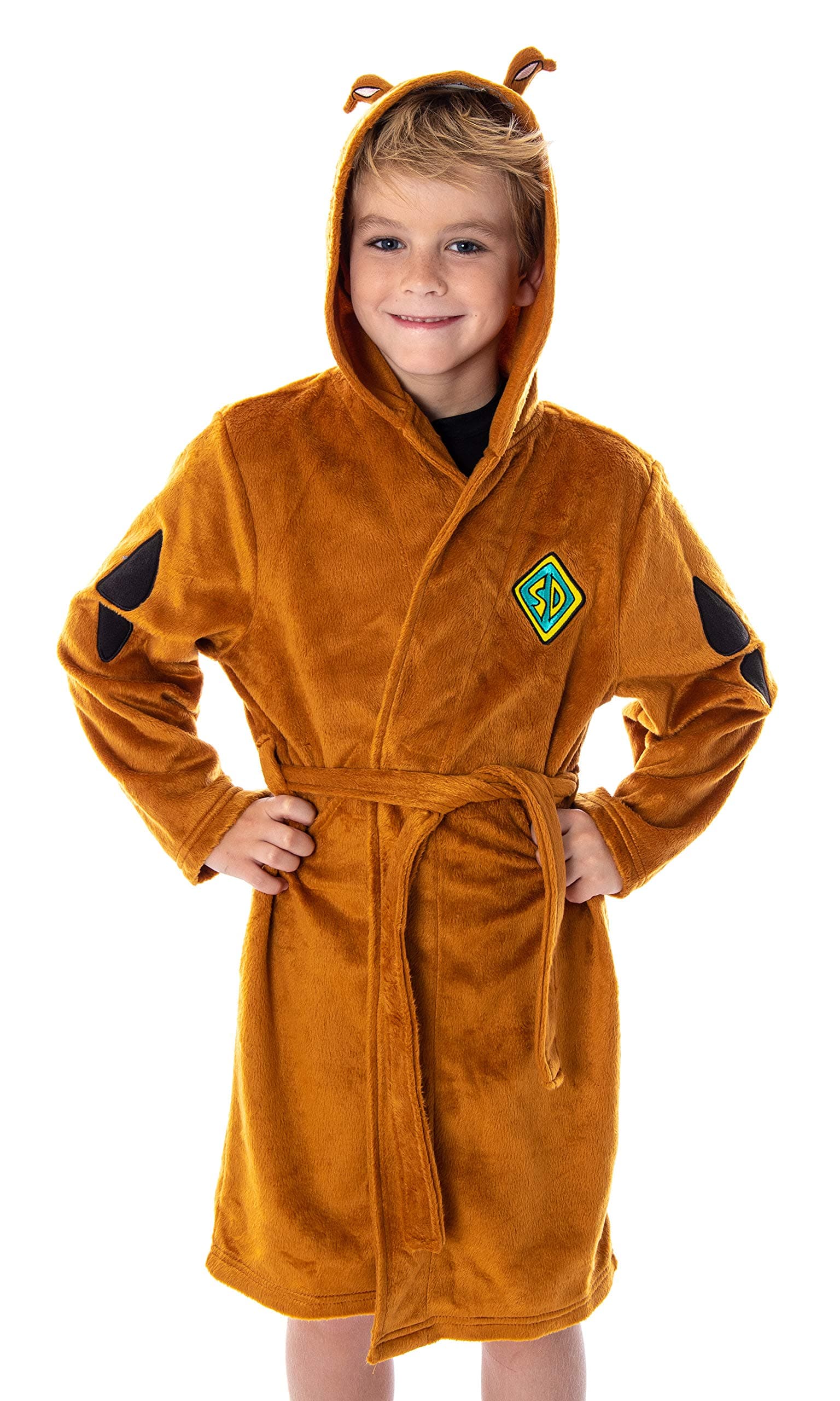 INTIMOScooby Doo Unisex Kids I Am Scooby Character Costume Ultra-Soft Plush Bathrobe Robe For Boys And Girls