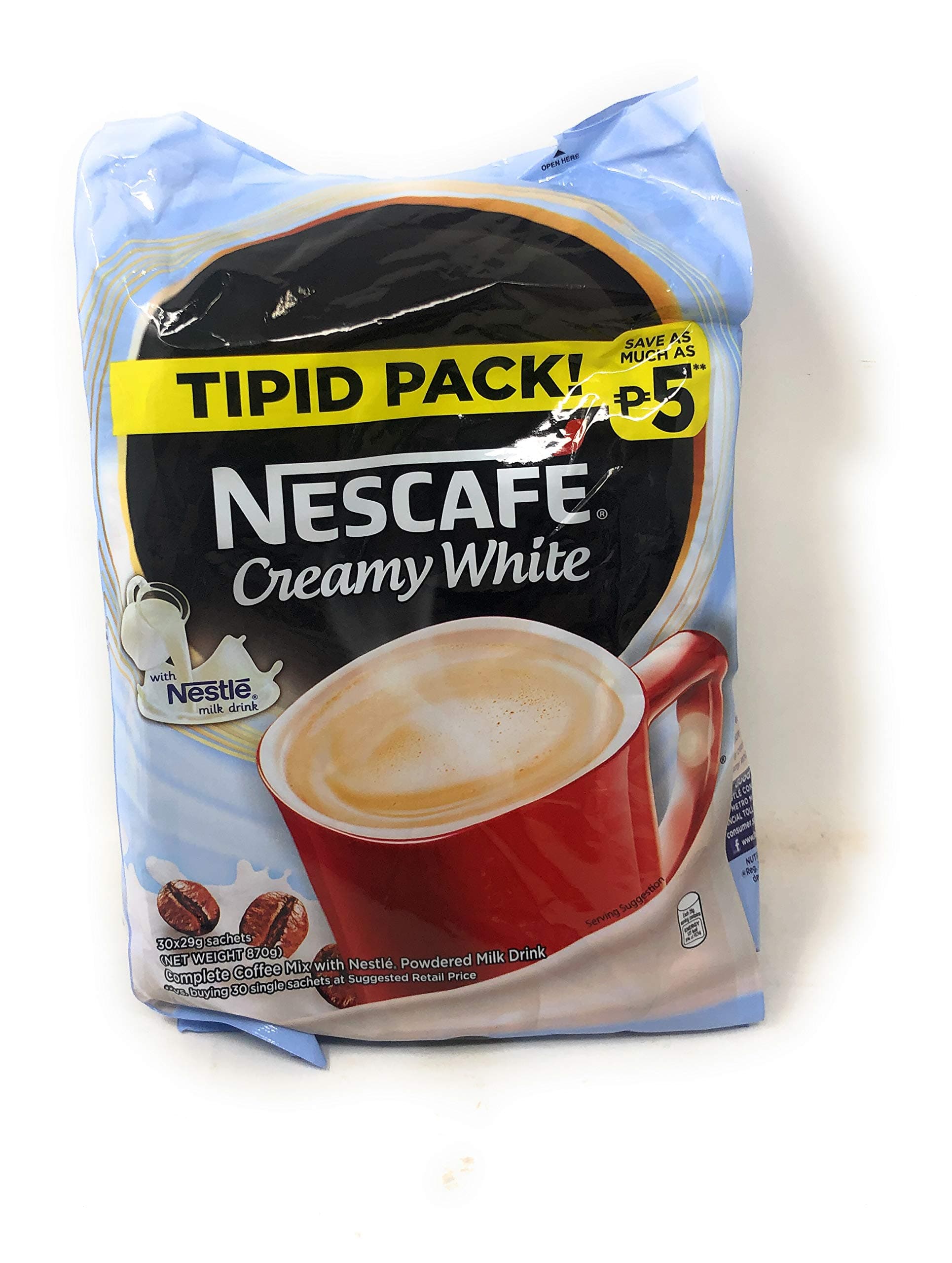 Nescafé NESCAFE Philippines Blend & Brew Instant Coffee Mix, Creamy White 25g x 30