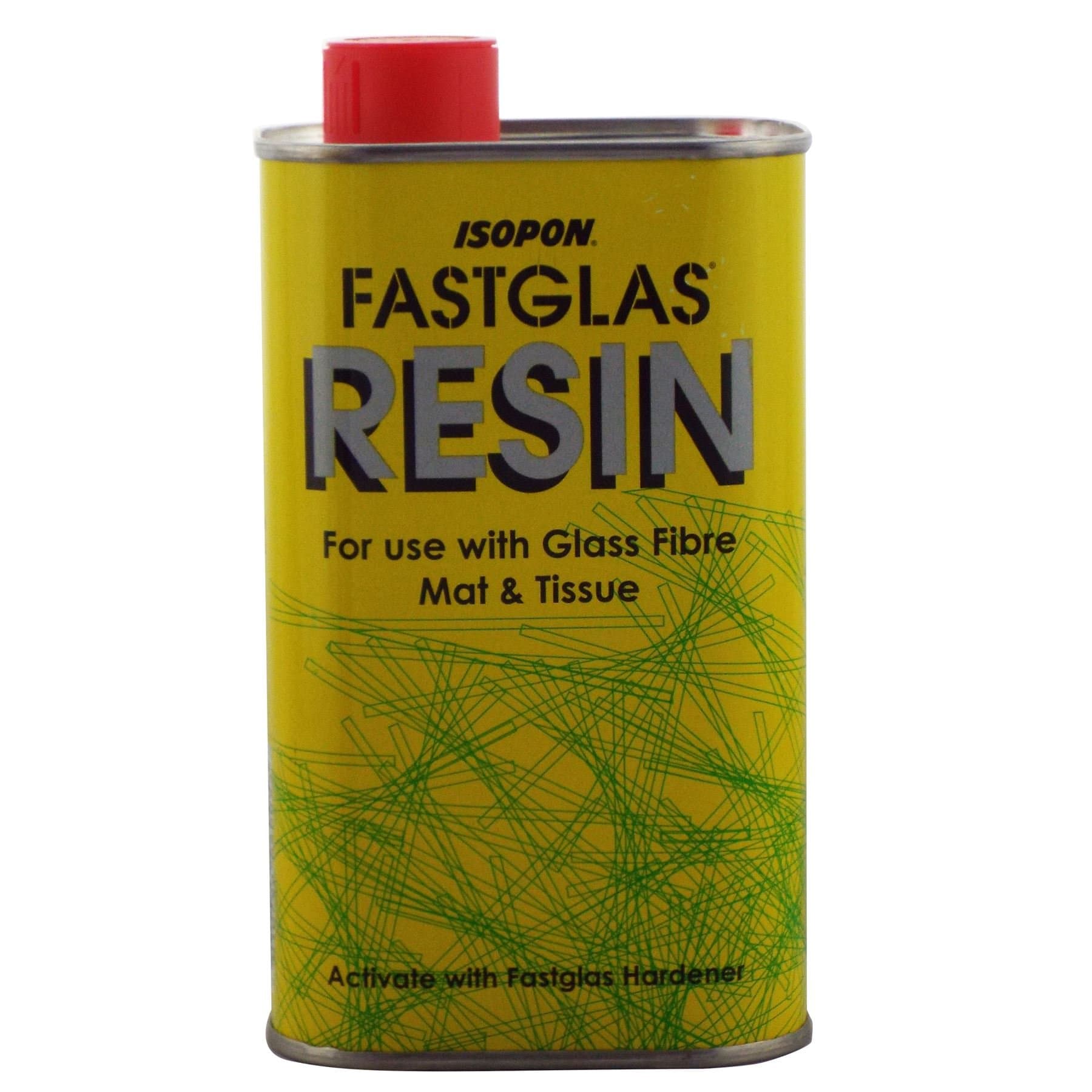 isopon Fastglas Glass Fibre Laminating Resin 500ml Use With Mat & Tissue Repair Of Holes/Splits/Cracks/Tears For Most Materials: Metal/Wood/Hard Plastic/Brick