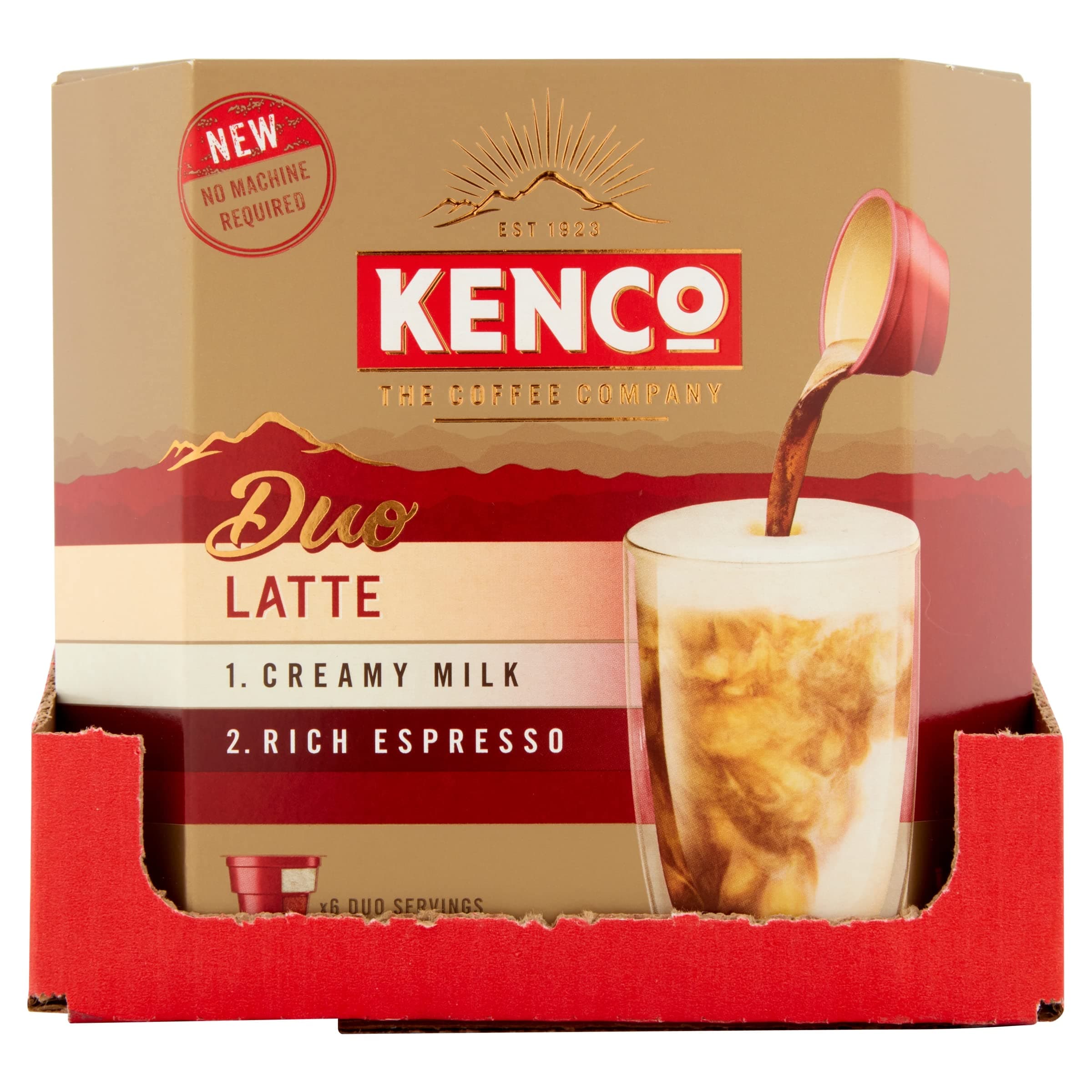 Kenco Duo Latte Instant Coffee 6x17.25g (Pack of 4, Total 24 Drinks, 414g)
