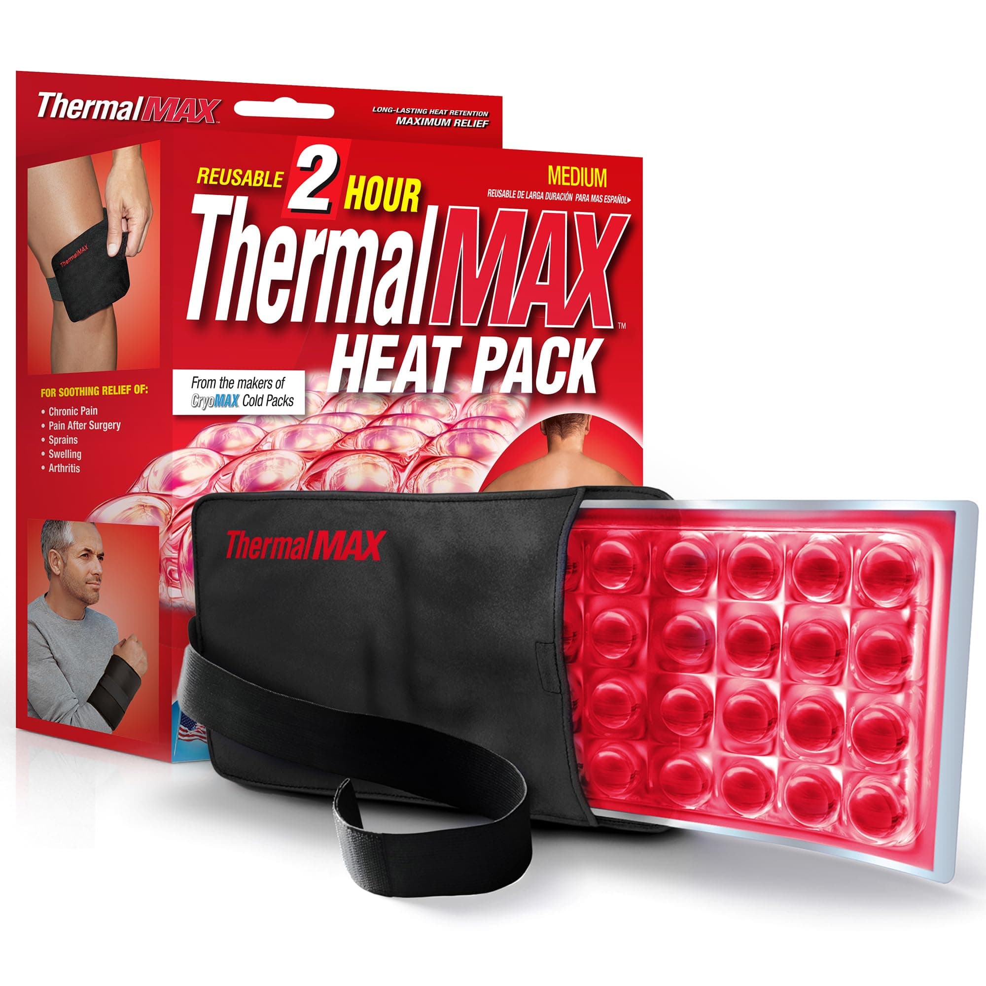Heat Pack- Reusable 2 Hour Hot Therapy for Neck, Back & More- From The Makers of CryoMAX