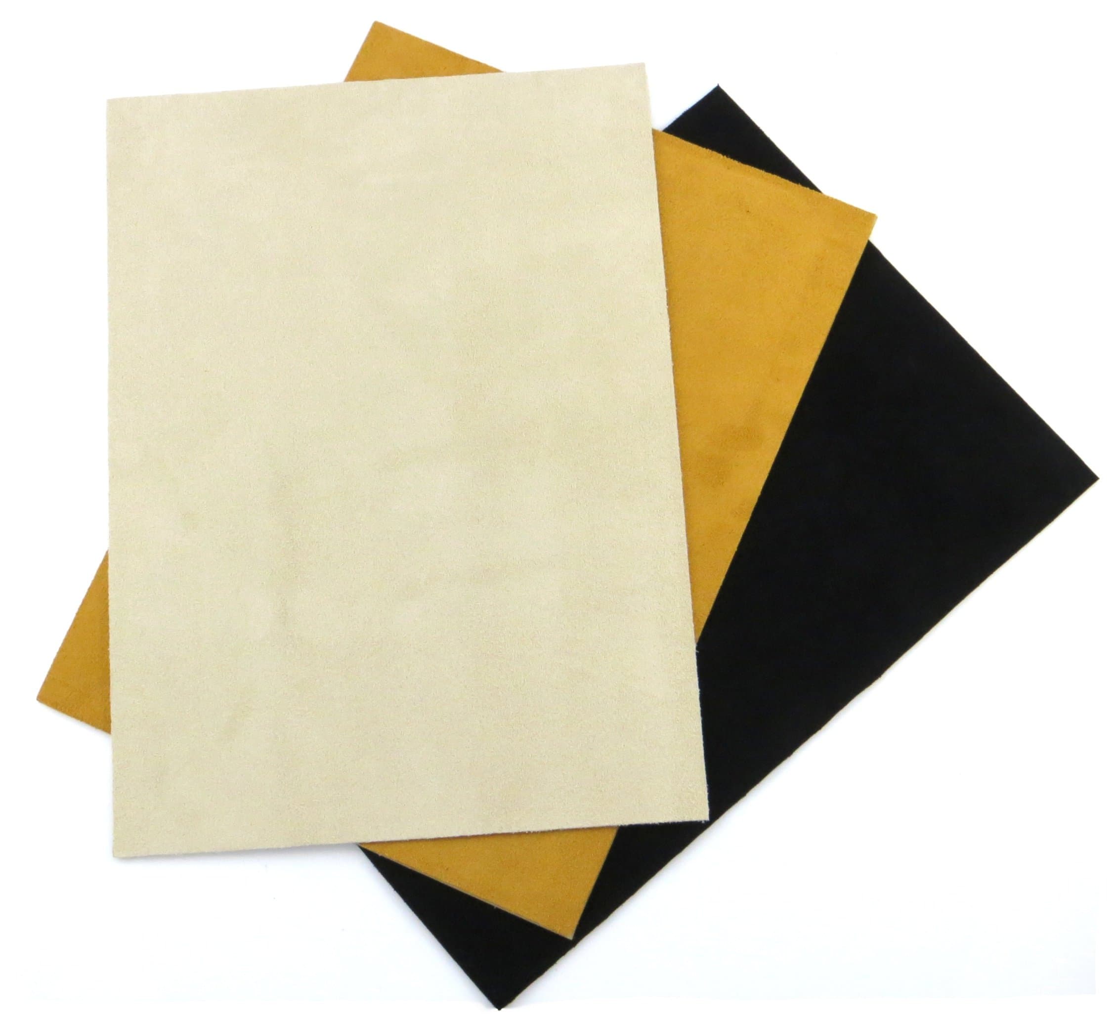 Premium Quality Suede Sheets 8.5"x12" with Super-Strong self-Adhesive Backing. Ideal for Making Peel-and-Stick (self-Stick, Stick-on) Soles for Dance Shoes, [SUEDE-DIY-3pk-allcol].