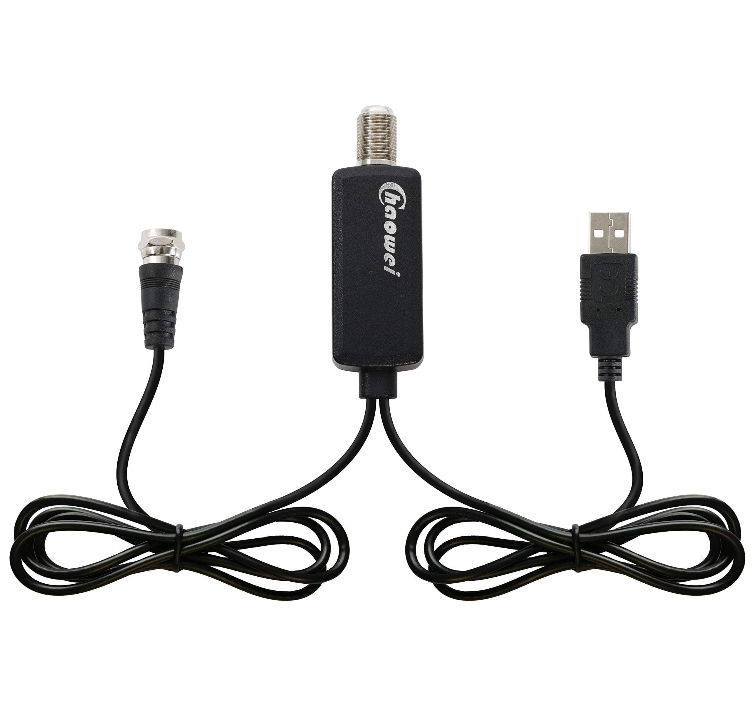 Chaowei High Gain TV Antenna Amplifier Signal Booster for HDTV Antenna with USB Power Supply,Boost Any Non-Amplified Antenna up to 50 Miles Range Gain 25dB-Black