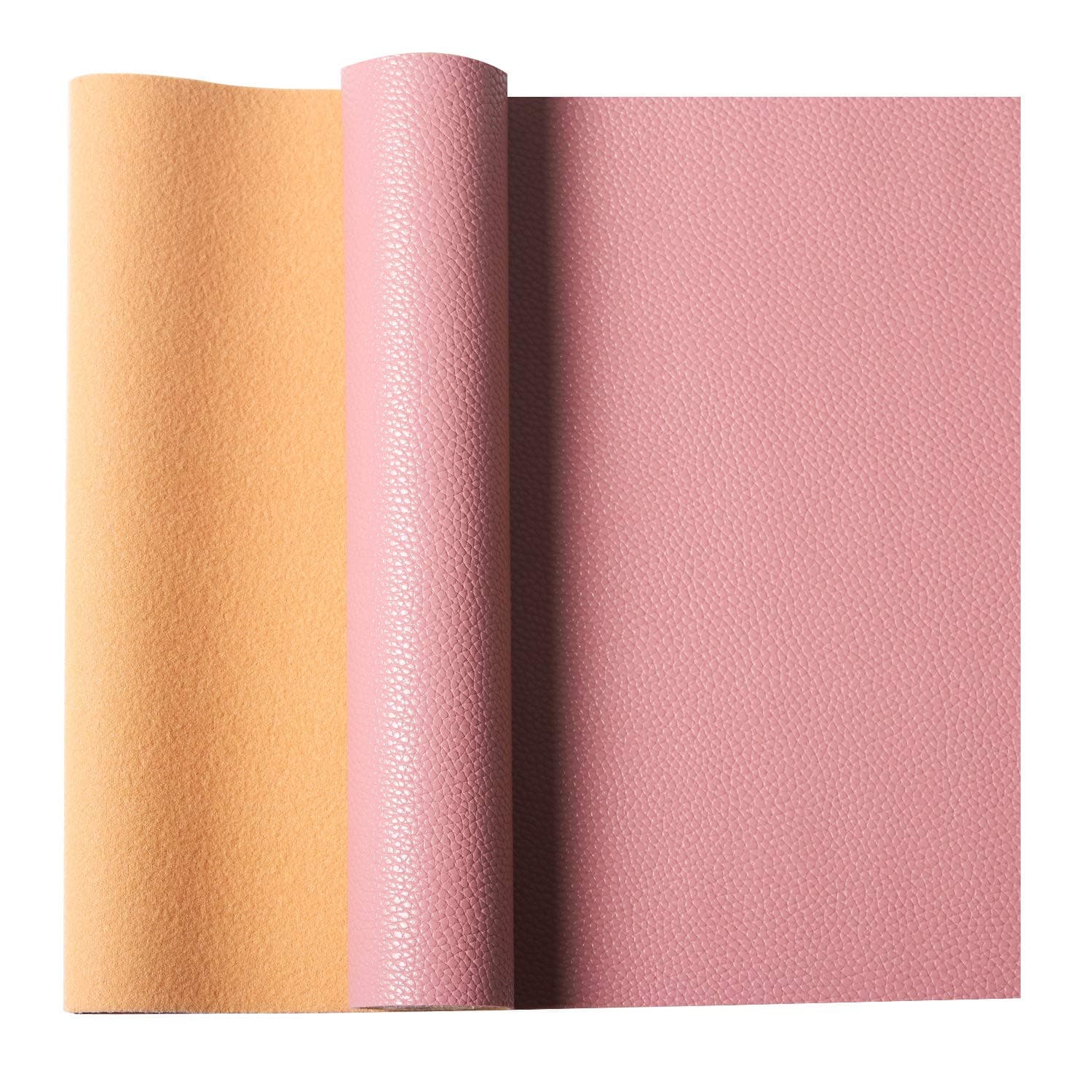 Picheng Solid Colored Faux Leather Roll PU Synthetic Leather Perfect for Craft DIY Handmade Jewelry Earrings Bow Making (Pink)