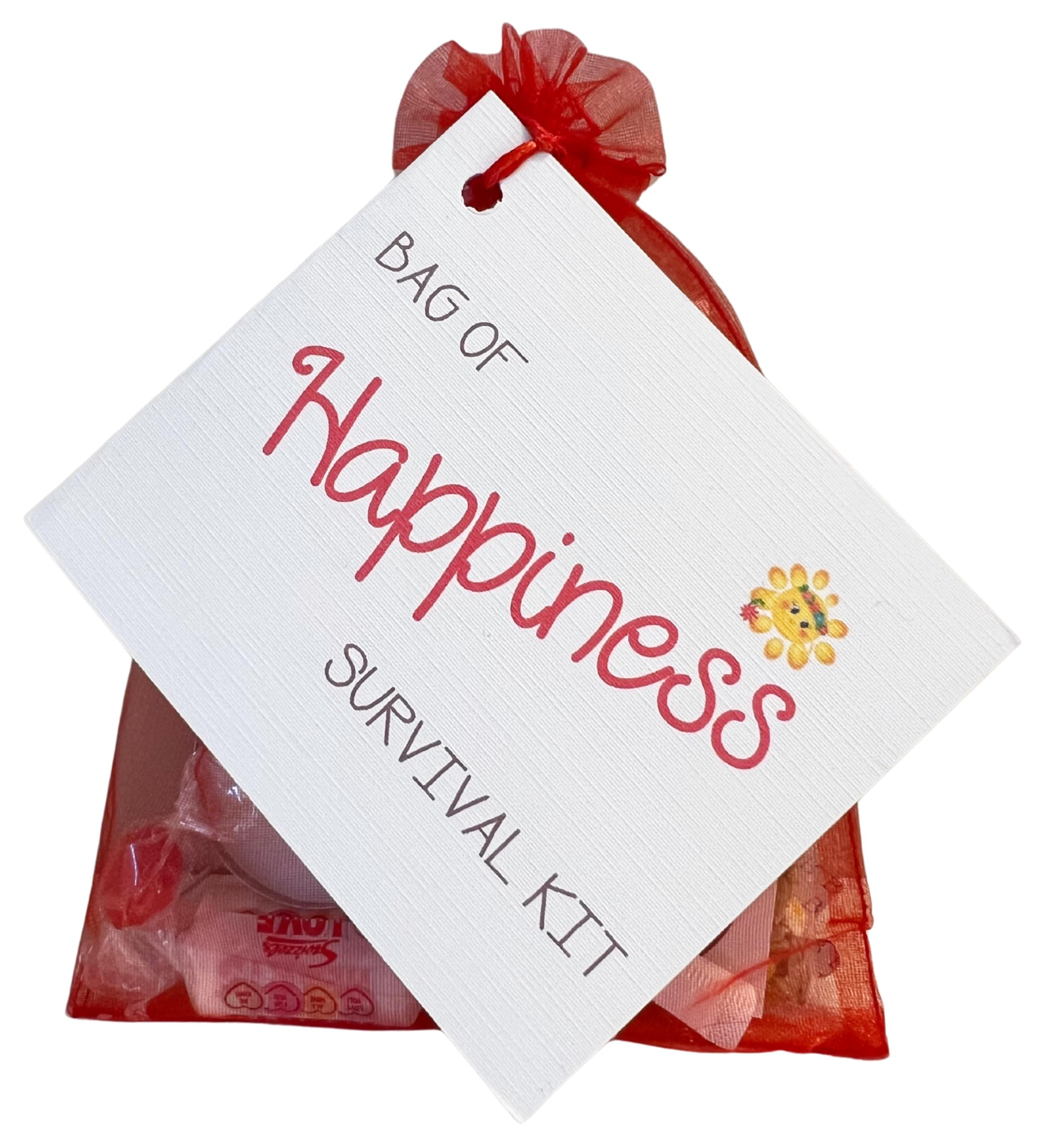 Happiness Survival Kit | Pick me Up Gift | Items & Message Card | Cheer-Up Gift for Friends, Family, Loved Ones, Anxiety Relief, Mental Health Support, Comfort Gift for Tough Times.