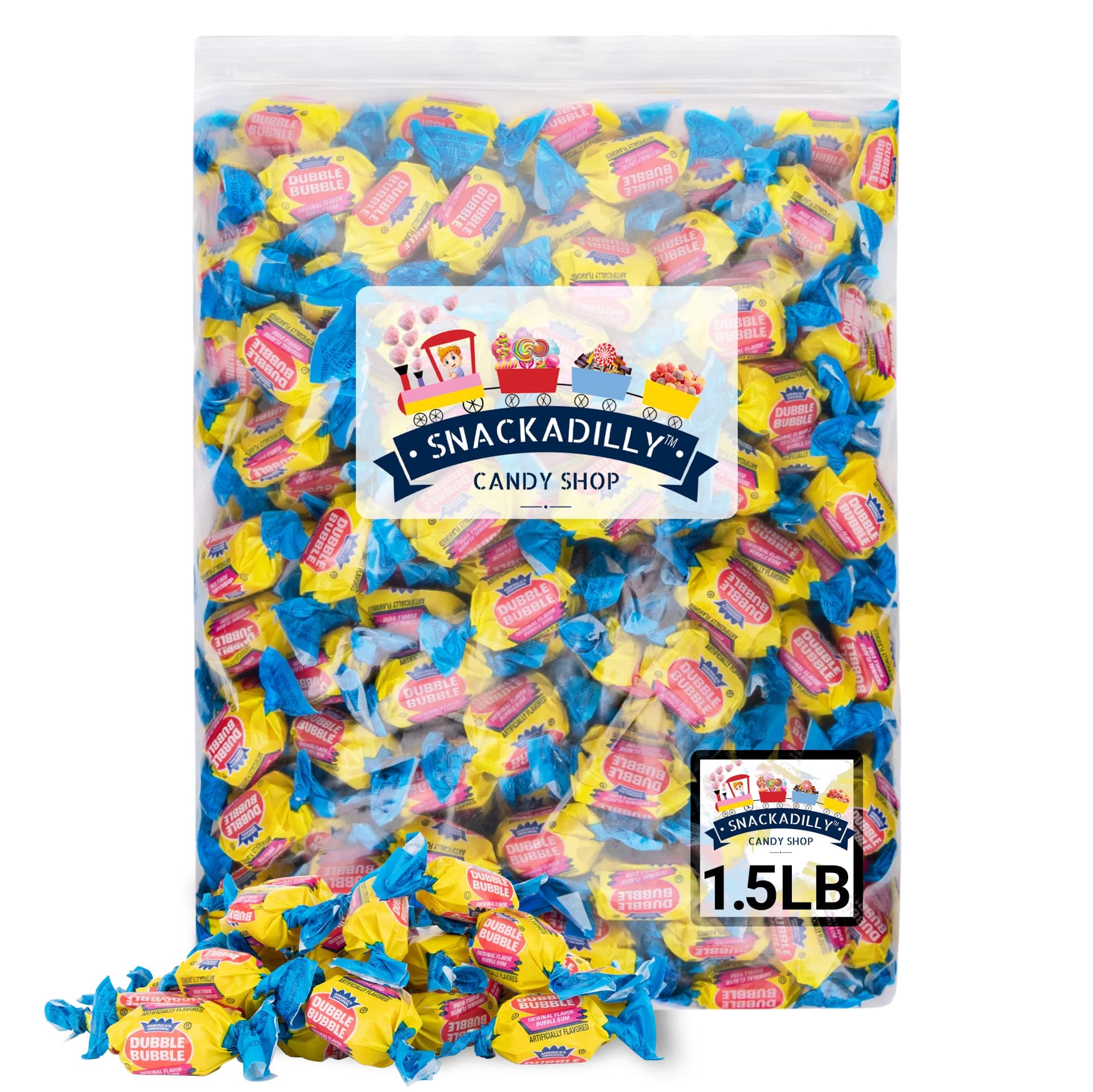 Classic Bubble Gum 1.5 Pound Bag - Original Flavor Bubble Gum - Over 80 Pieces Of Delicious Bubble Gum
