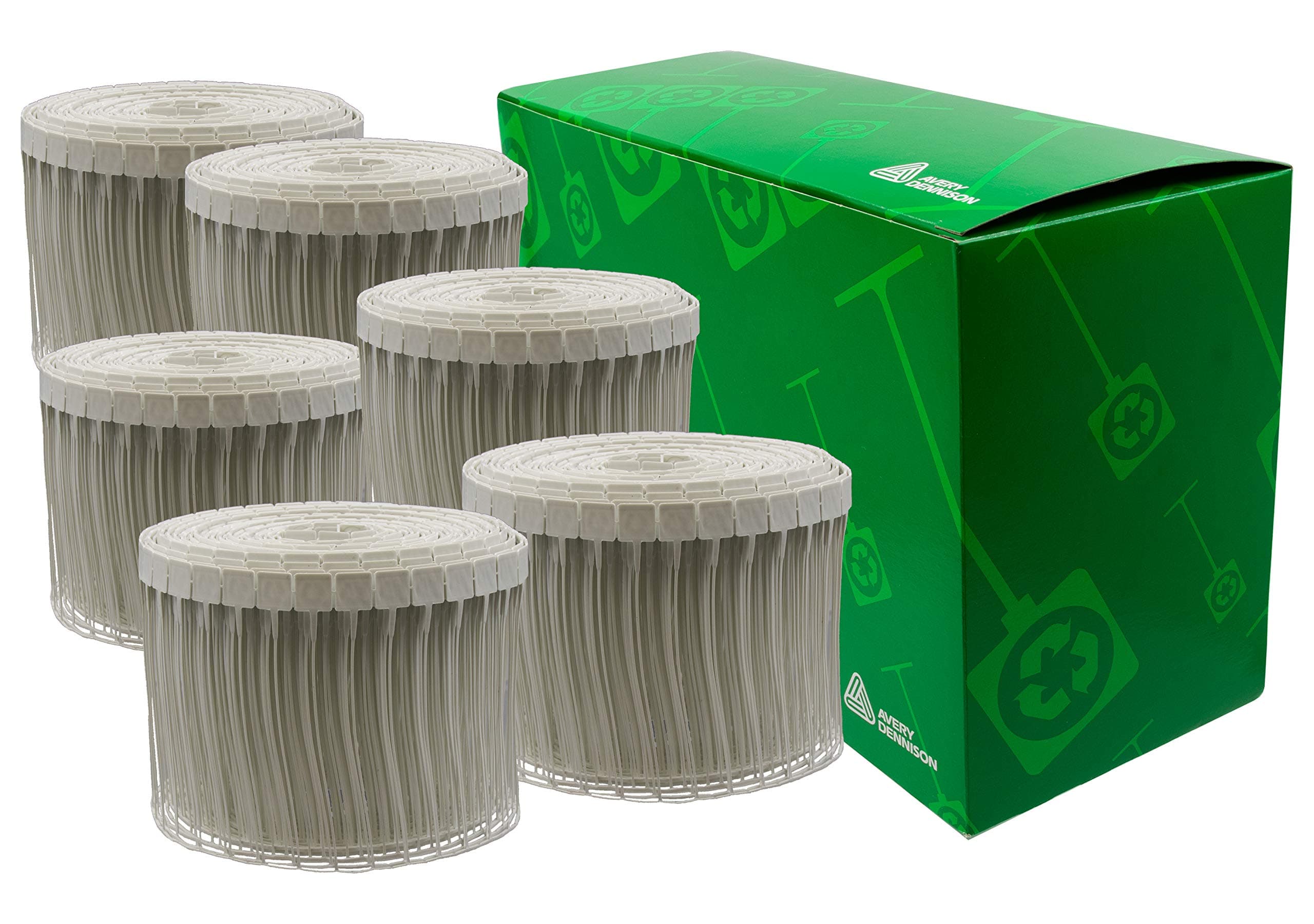 System 1000 Swiftach Recycled Plastic Fasteners – 5000 Environmentally Friendly Recycled Plastic Tag Fasteners, 3” Overall Length – Designed for Large Volume Retail Inventory Tagging (White)